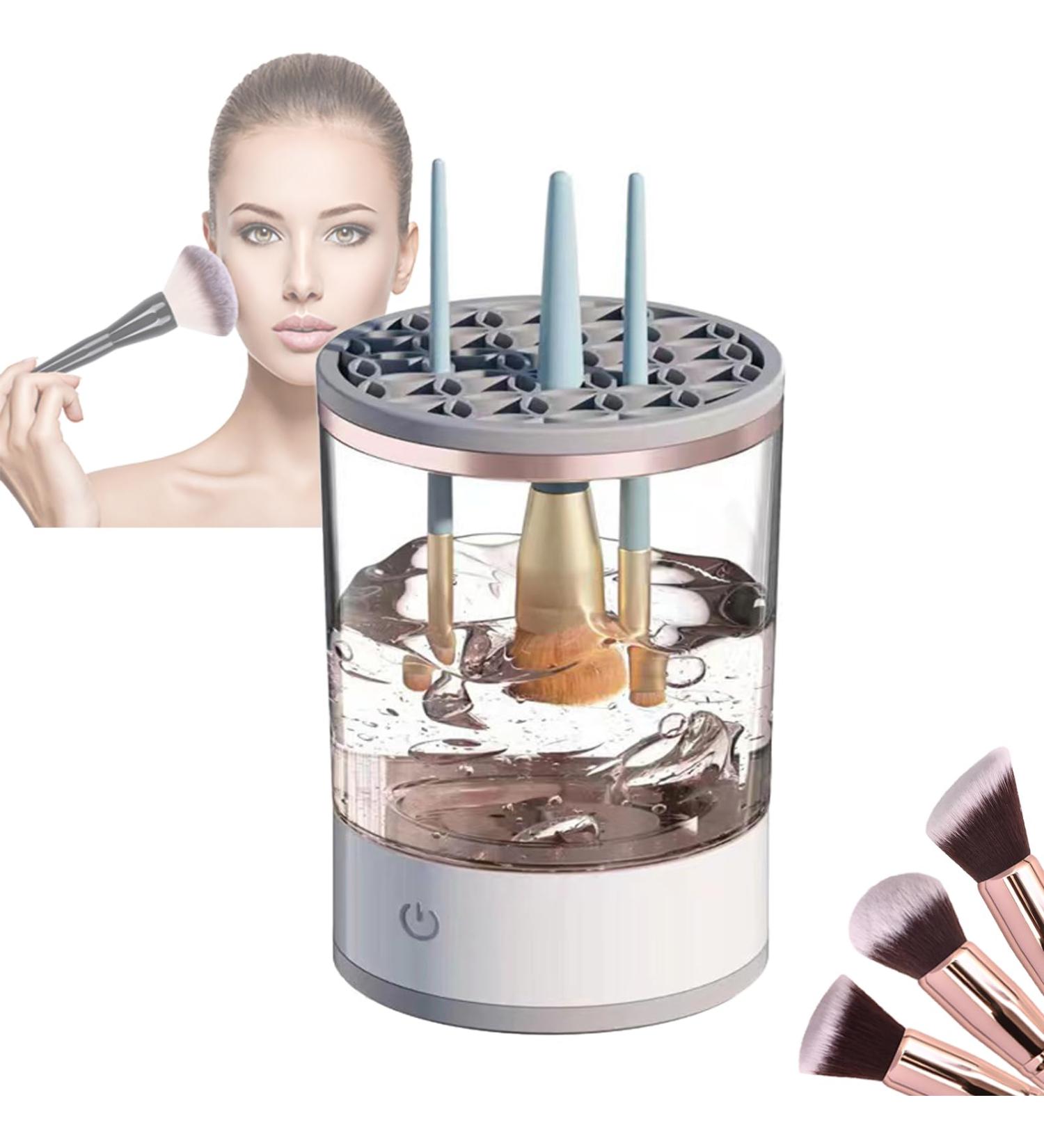 Electric Makeup Brush Cleaner Electric Automatic Cosmetic Brush Cleaner Makeup Brushes Cleaner Makeup Brush Storage Box for All Size Makeup Brush