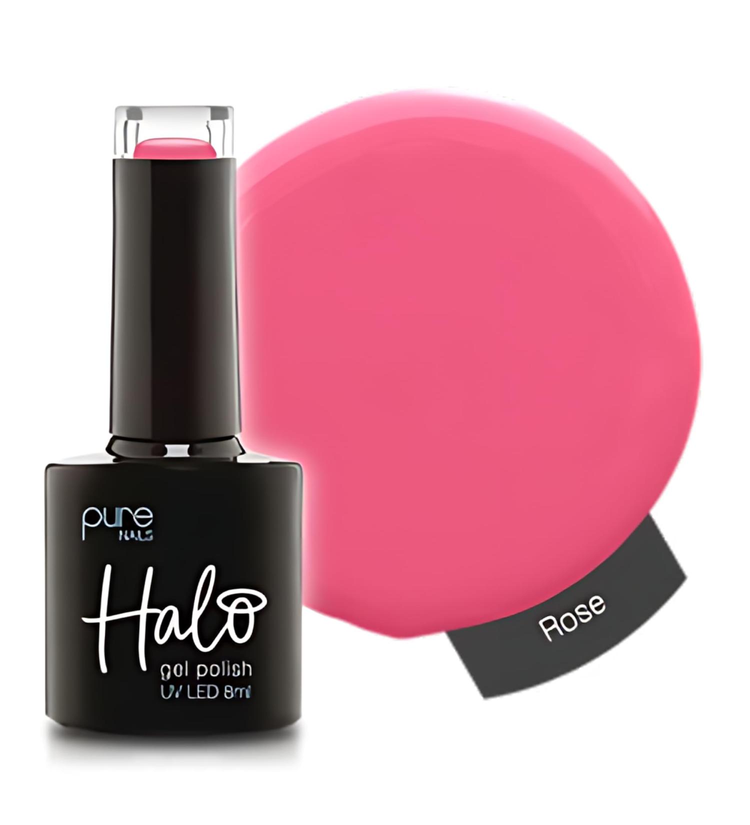 Halo Gel Polish 8ml - Rose. UV/LED Gel Nail Polish Long Lasting & Easy To Apply. Soak Off Gel Polish Nail Art Colours For Manicure & Pedicure. Gel Polish For Professional & Home Use. - Buy Online on SooperMarket.com