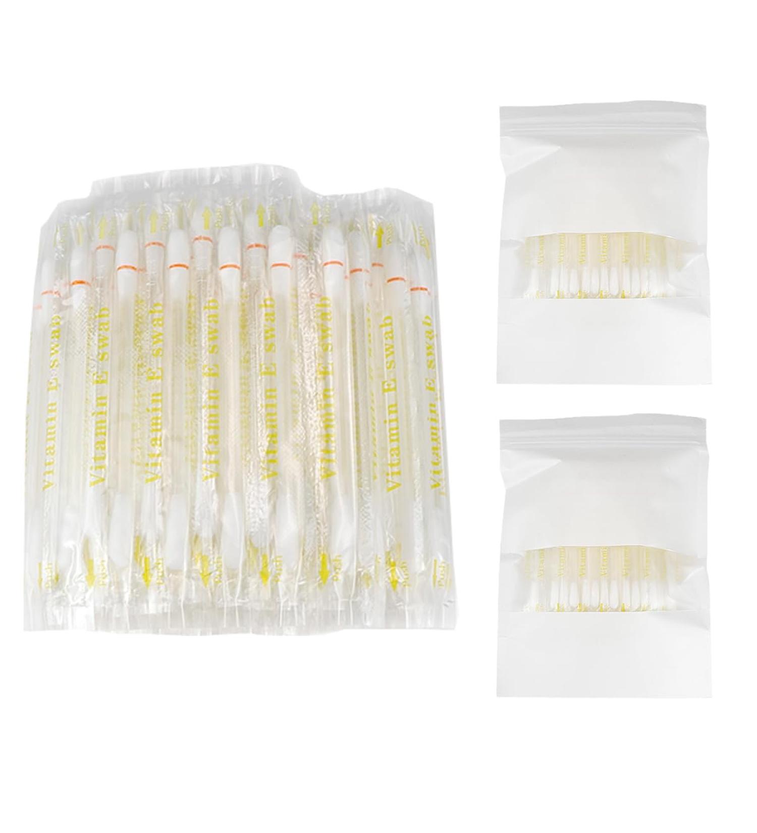 100Pcs Vitamin E Cotton Swabs - Disposable Lip Moisturizers & Dental Care Applicators - Buy Online on SooperMarket.com