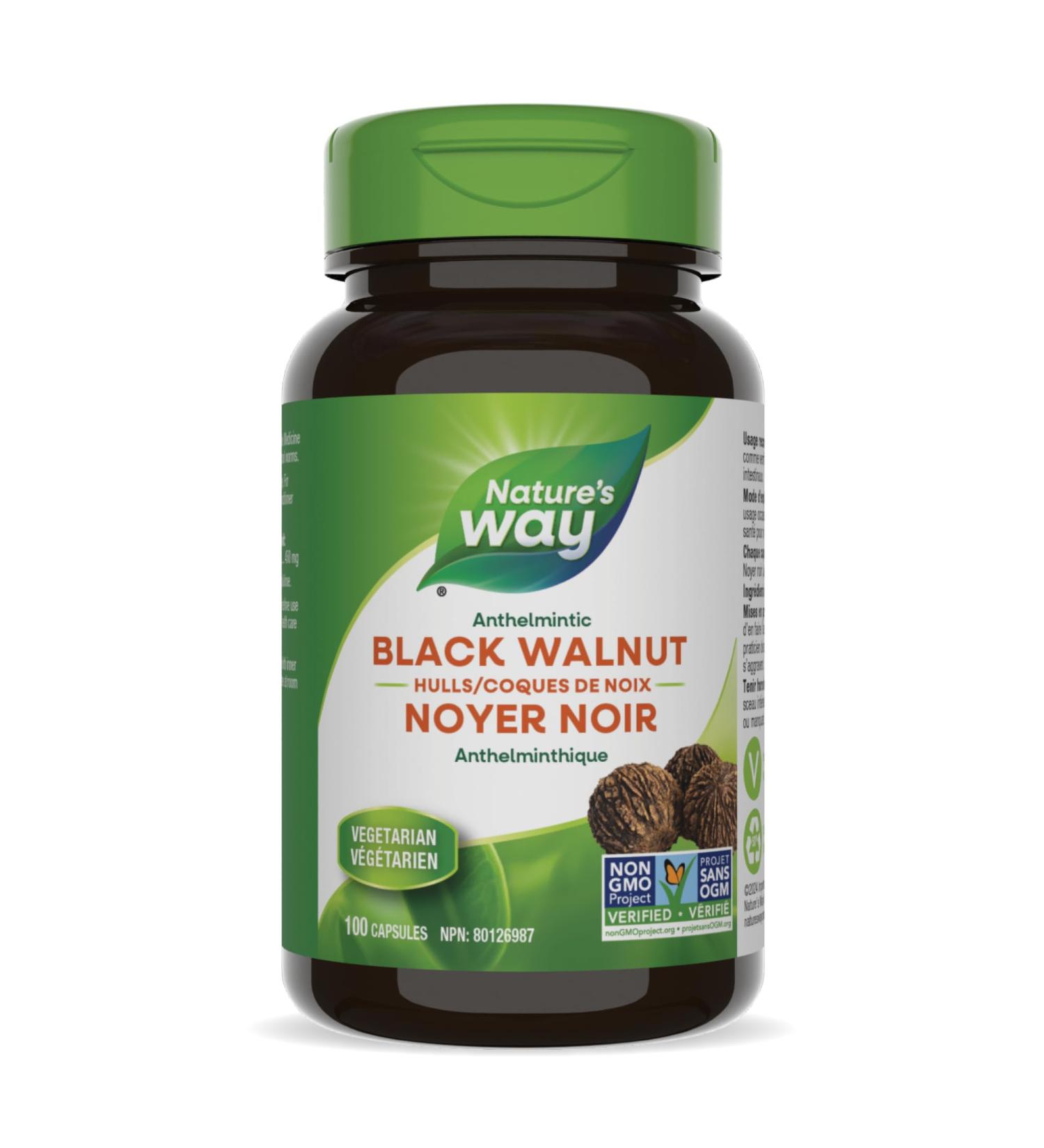 Nature's Way Black Walnut Hulls Health Supplement 100 Vegetarian Capsules - Buy Online on SooperMarket.com