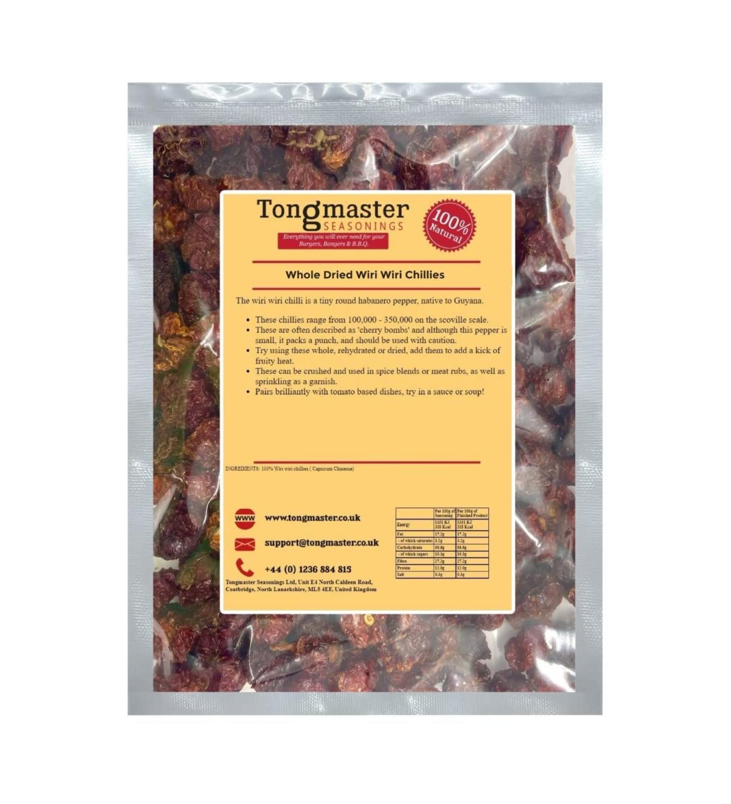 Whole Dried Wiri Wiri Chillies - 100g