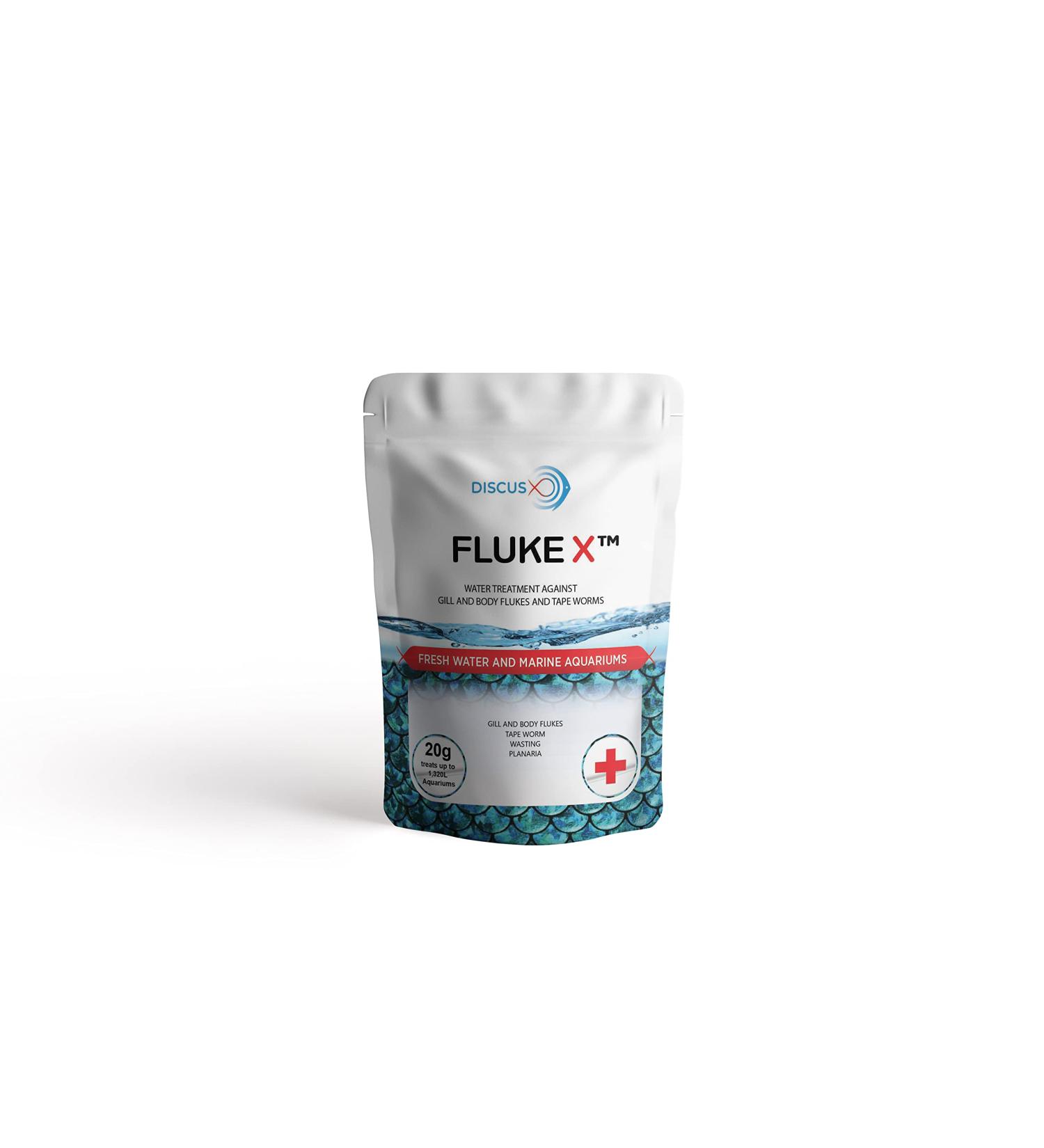 FLUKE X Water Treatment Against Fish Parasites and gill and Body flukes and Tape Worms