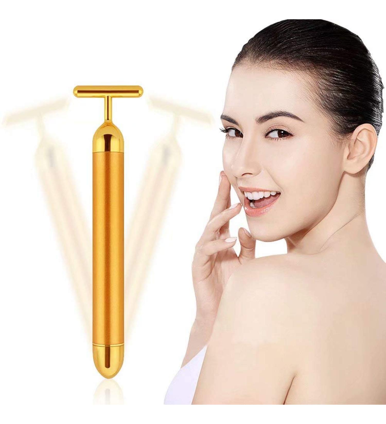 GOODYBUY 24K Gold Beauty Bar - Electric 2-in-1 Face Massager for Lift and Tightening - Buy Online on SooperMarket.com