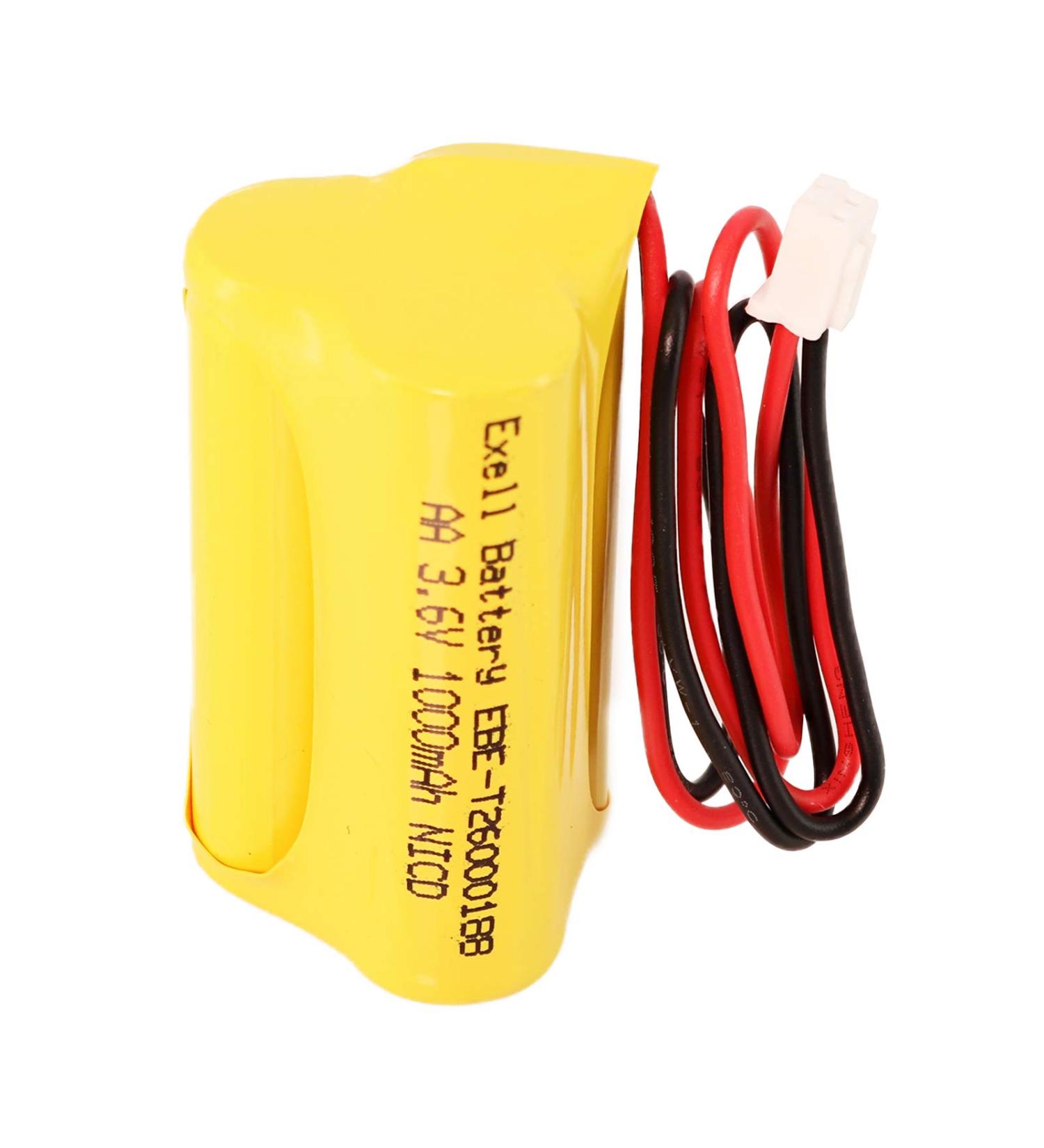 Buy Exell 3.6V 1000mAh NiCD Emergency Light Battery - Replaces LEDR-1 Max Power B2-0031 & More - International Shipping Available - Buy Online on SooperMarket.com