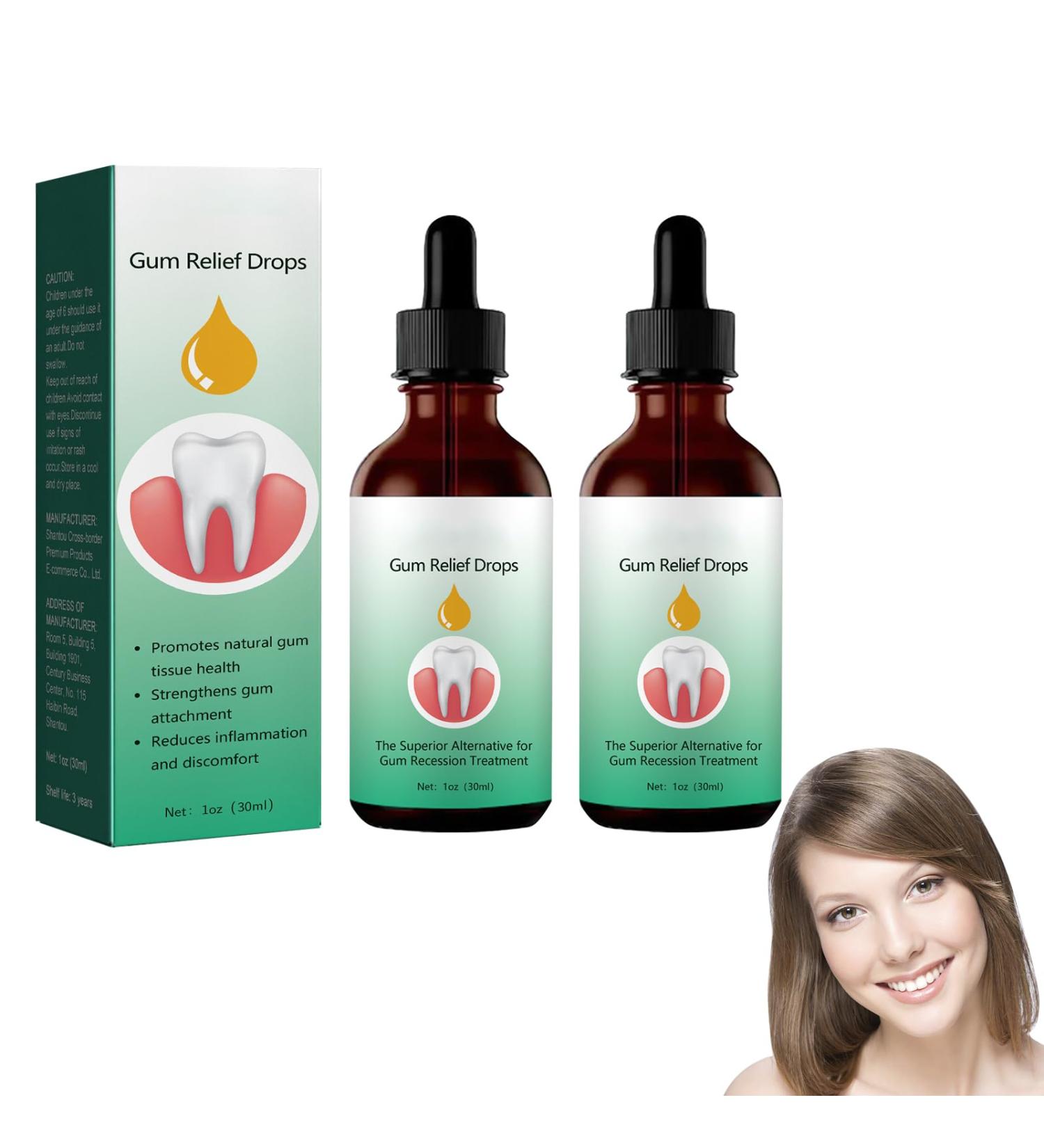 Buy Fengyang 2PCs Gum Recovery Drops - Natural Oral Care for Gum Repair & Loss Relief | Best Gum Care Products - Buy Online on SooperMarket.com