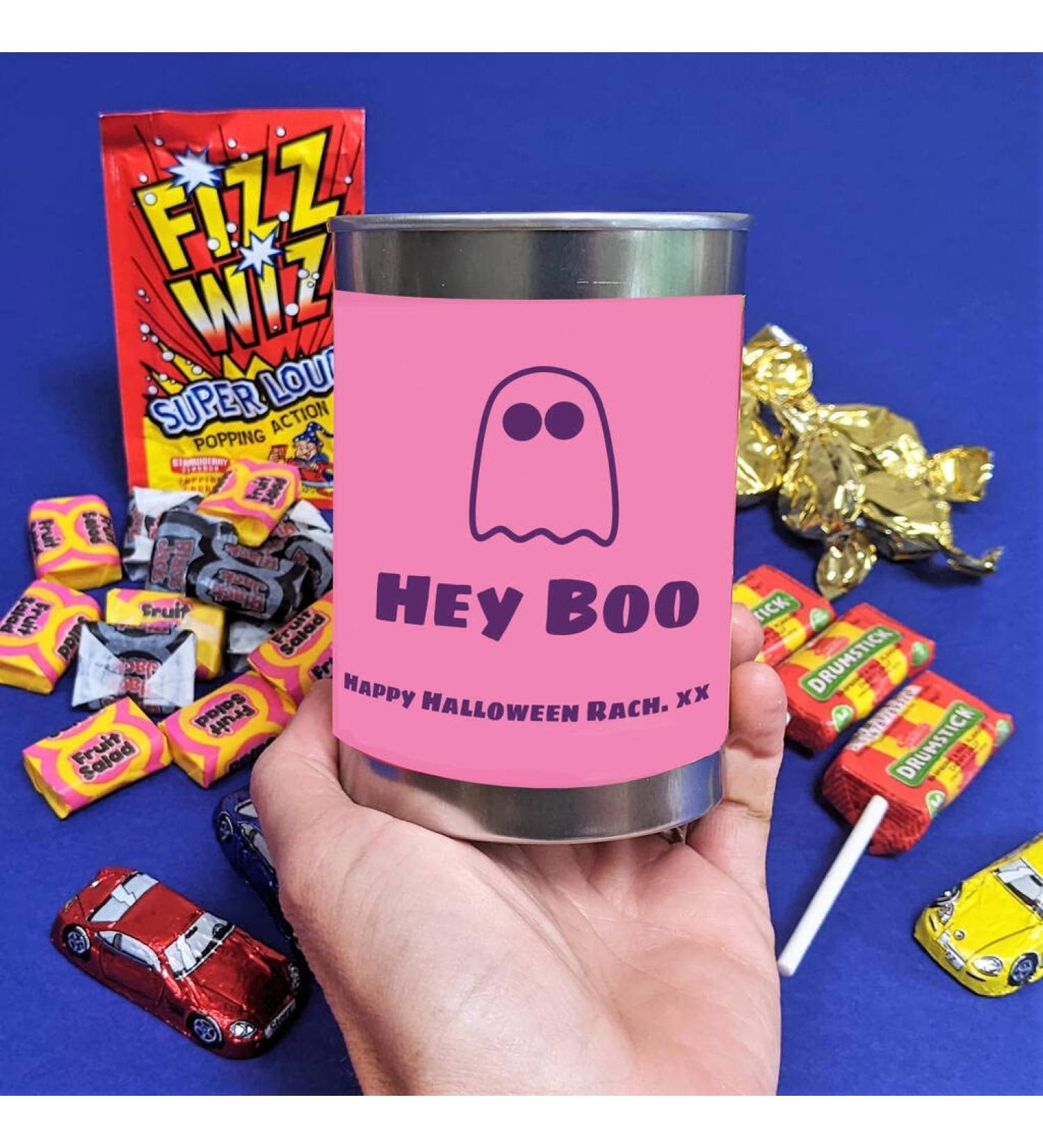 Personalised Halloween Sweet Tin Cans