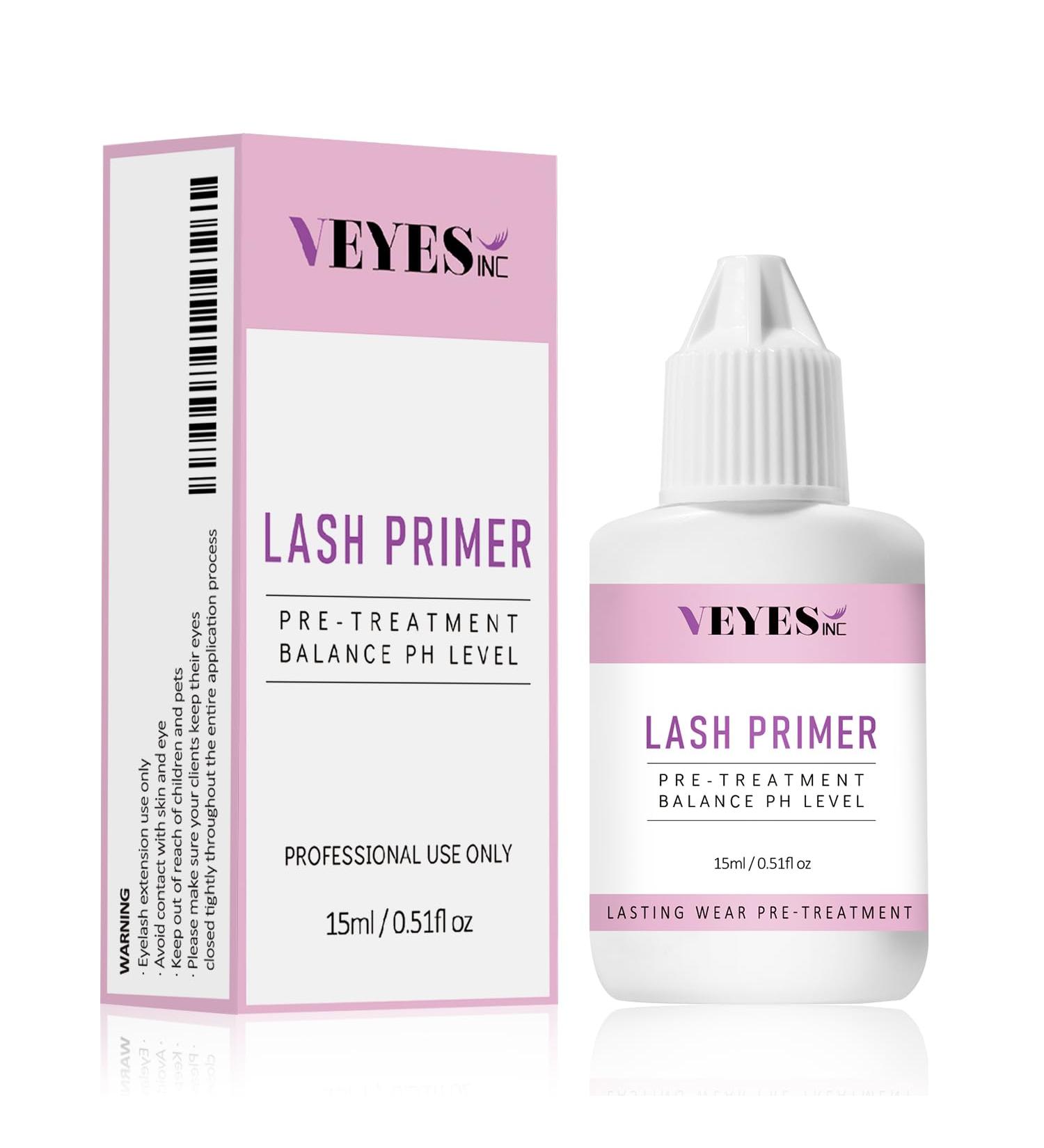 VEYES INC Lash Primer for Eyelash Extensions - 15ml Professional Formula | Easy Oil & Protein Removal | Enhances Adhesive Bonding Power - Buy Online on SooperMarket.com