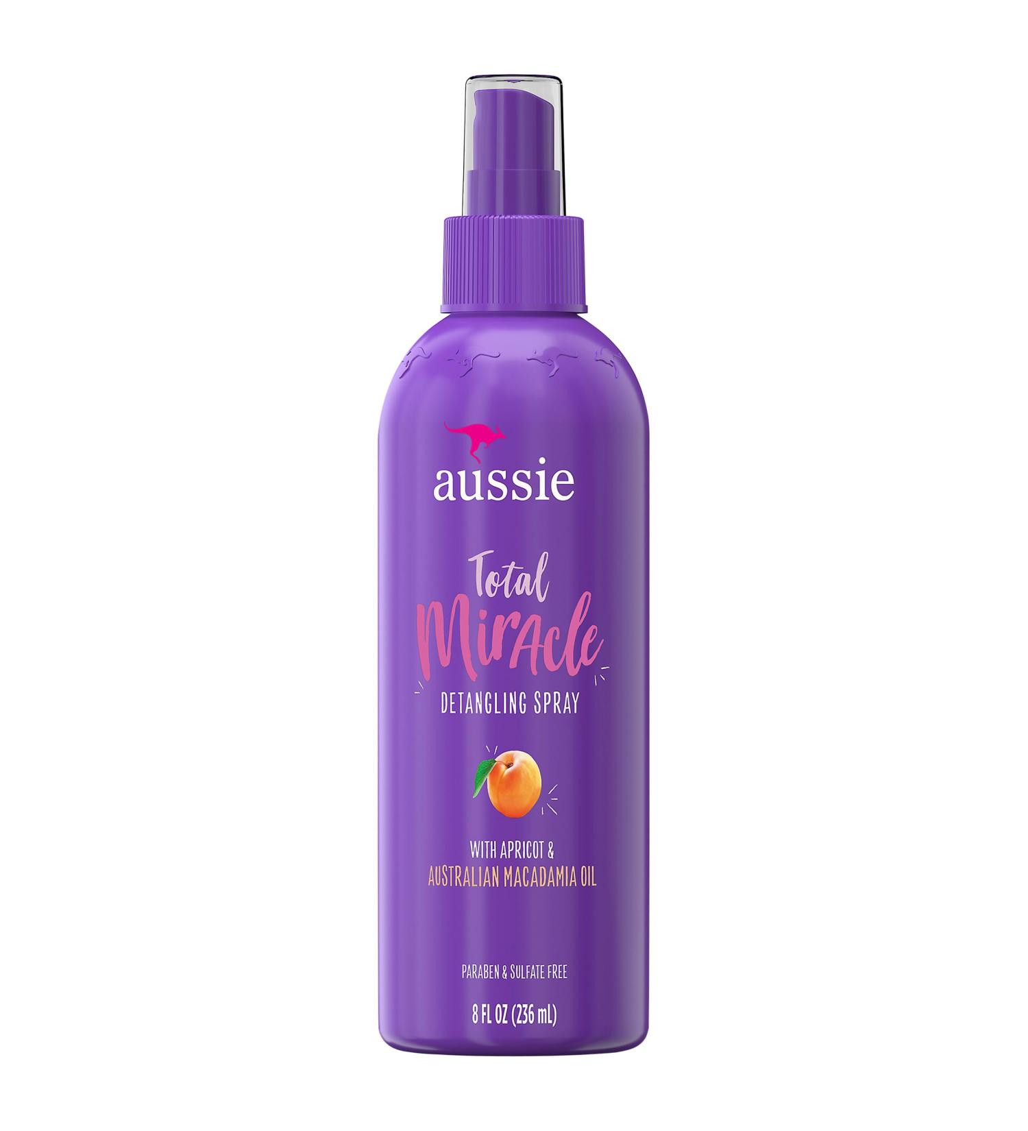 Aussie Hair Care Miracle Detangling Spray With Apricot & Macadamia Oil 8 Fl Oz