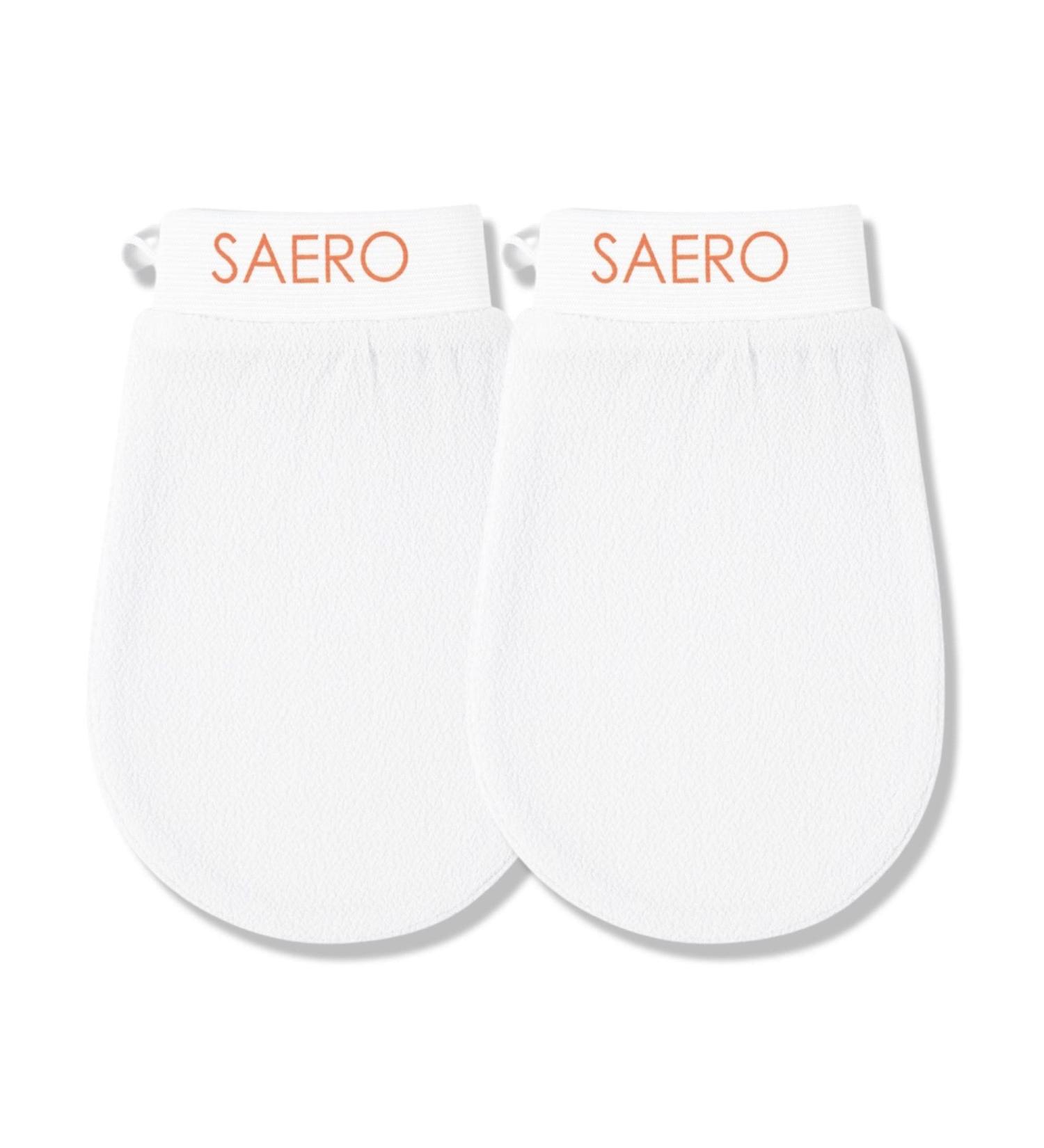 SAERO Korean Deep Exfoliating Mitt (2 Piece) - Natural Plant-Based Spa Treatment for Full Body, Exfoliate Dry Dead Skin, Keratosis Pilaris & Razor Bumps Removal - Buy Online on SooperMarket.com