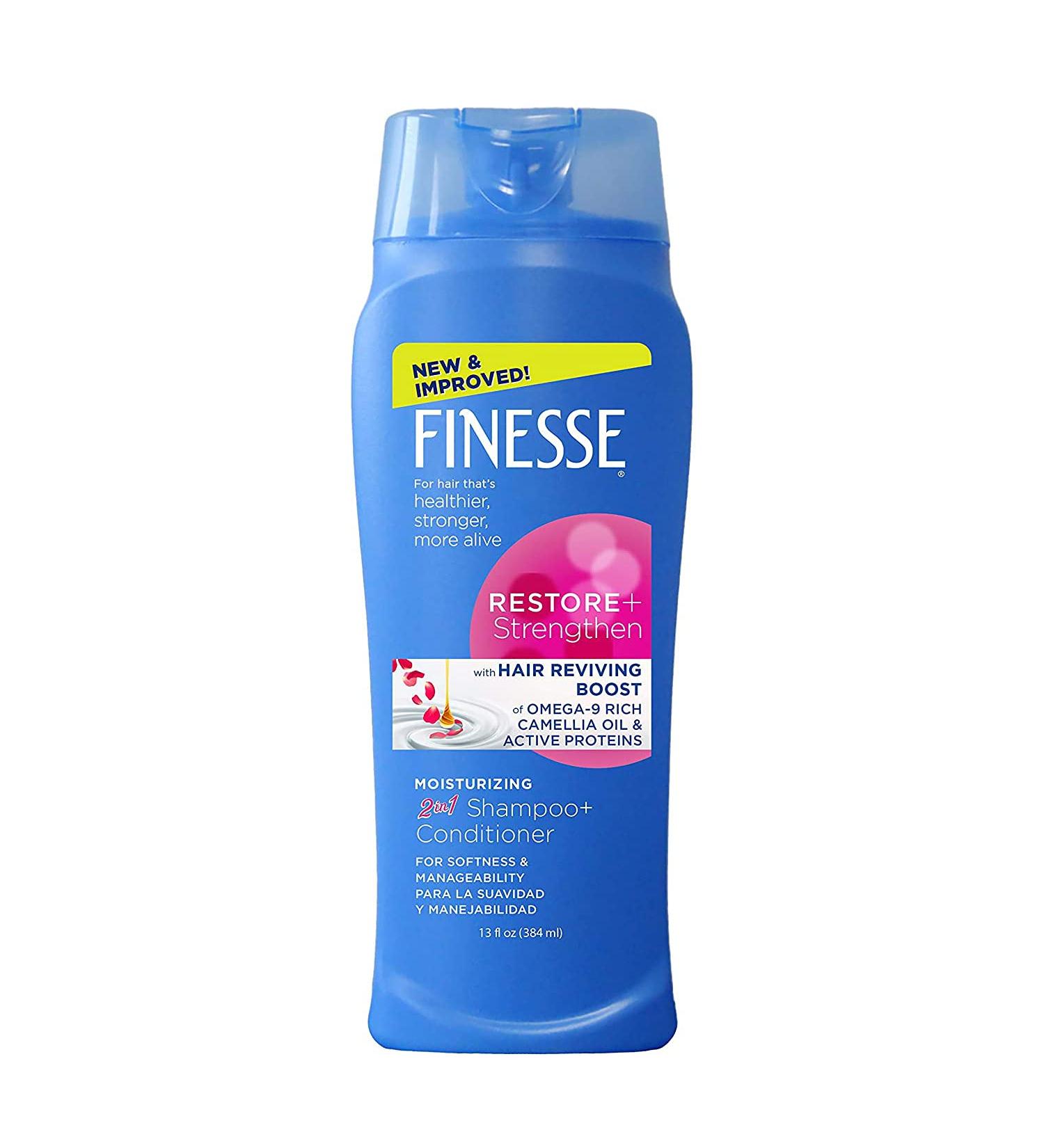FINESSE Restore + Strengthen 2in1 Shampoo + Conditioner 13 oz (Pack of 6) - Moisturizing & Repair for Dry/Damaged Hair - Buy Online on SooperMarket.com