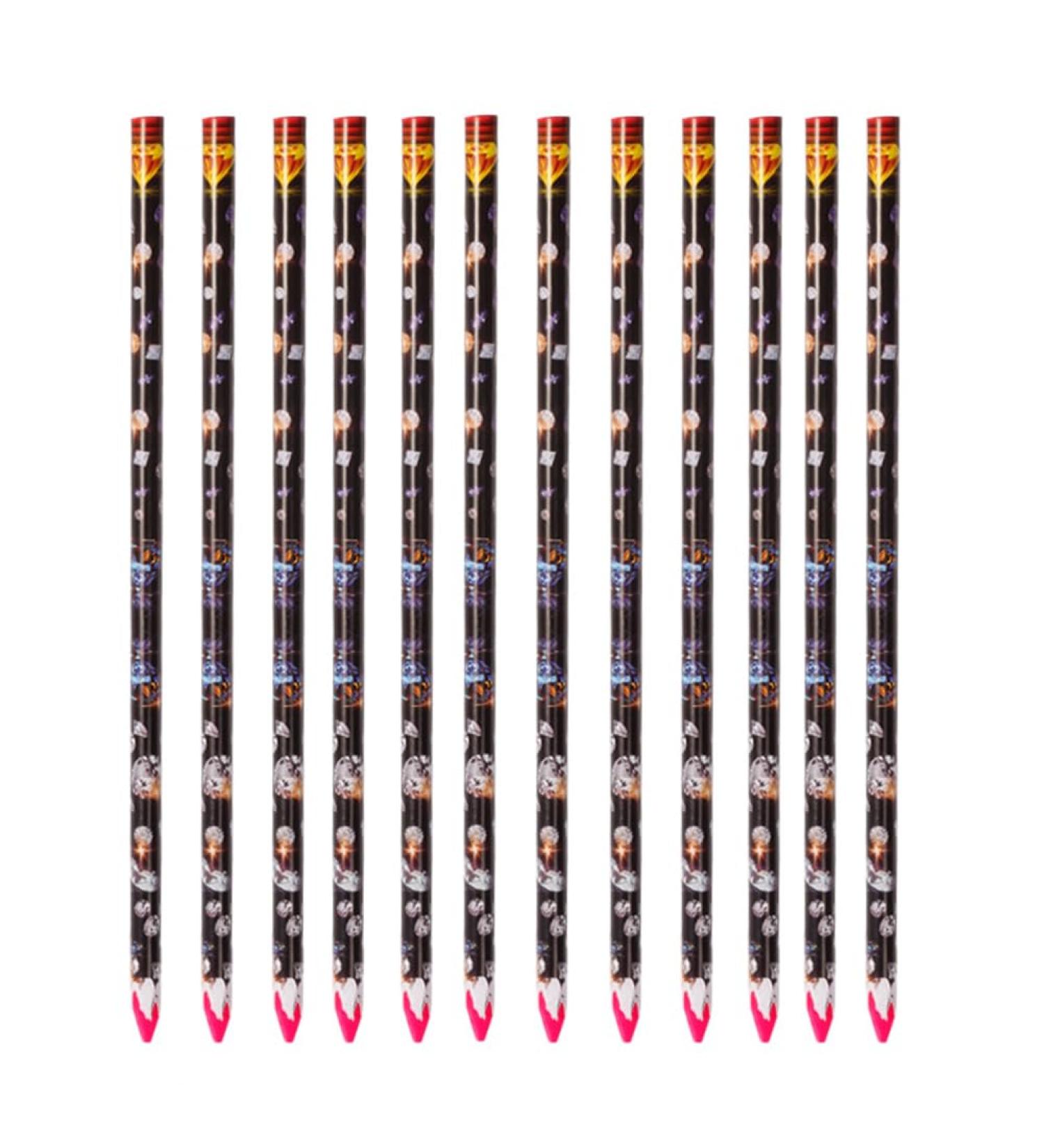 AMZLORD 4/12PCS Rhinestone Picker Pencil Set Self Adhesive Crystal Gem Pick Up Tools with Pencil Sharpener Dotting Wax Pen Nail Dotting Wax Pen Rose Red-12PCS - Buy Online on SooperMarket.com