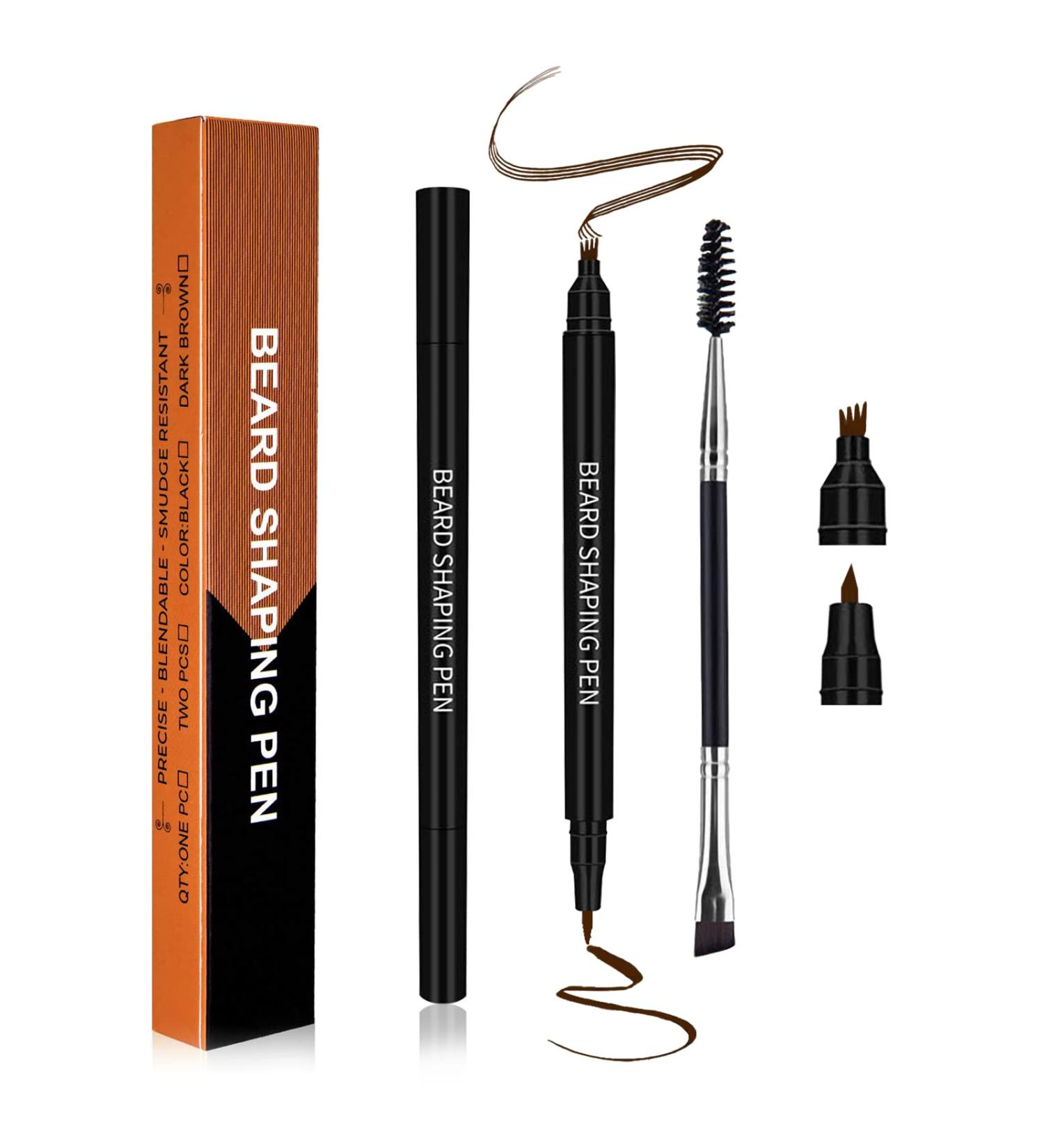 Real Beard Pen | Natural Waterproof Beard Filler & Brow Color - Long-Lasting Solution for Perfect Beard Definition in Brown - Buy Online on SooperMarket.com
