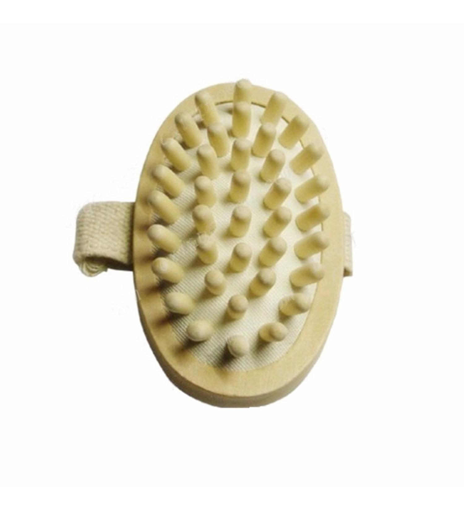 AnHua Natural Wood Hand-Held Body Brush - Cellulite Reduction - L Size - Buy Online on SooperMarket.com