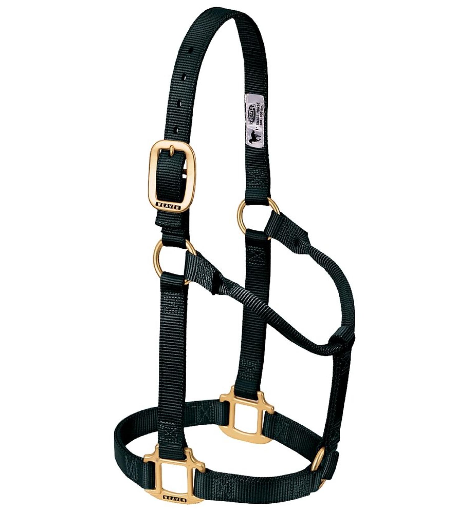 WEAVER Leather Non-adjustable Halter Black Large Horse