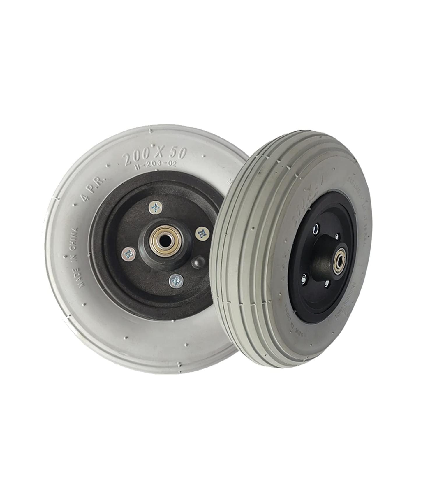 Wheelchair Front Wheel Wheels for Electric Wheelchairs 8-Inch Inflatable Front Wheel Gray Wheelchair Front Wheel Replacement Wheels 2 Pieces - Buy Online on SooperMarket.com
