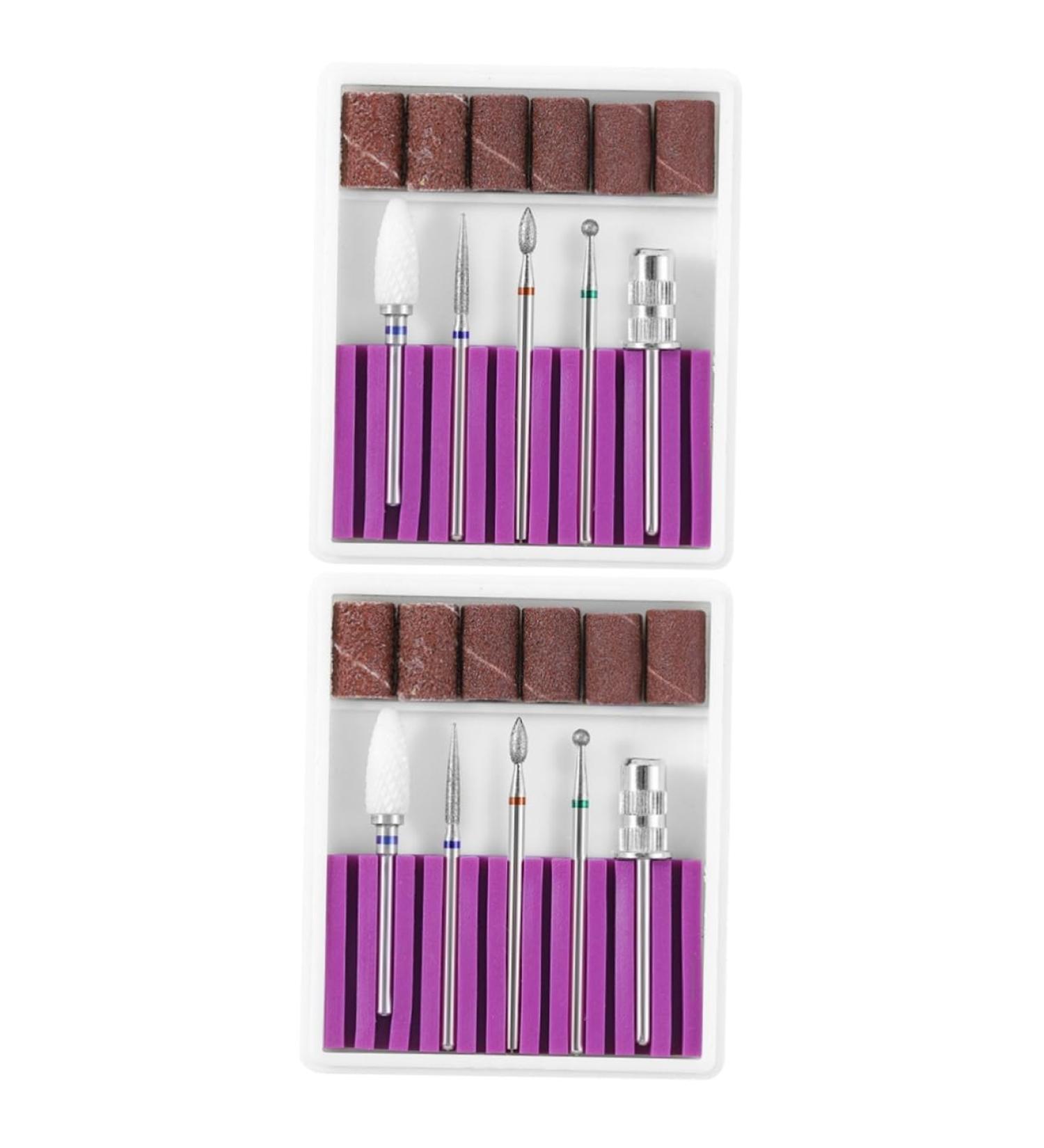 POPETPOP 2 Sets Drill Bits for Nails Nail Art Equipment Nail Bits Nail Polish Tools Manicure Drill Bits Nail Polish Accessories Gel Polish Remover Drill Bit Acrylic Purple Nail Drill 6.5x5.5cmx2pcs Purplex2pcs - Buy Online on SooperMarket.com