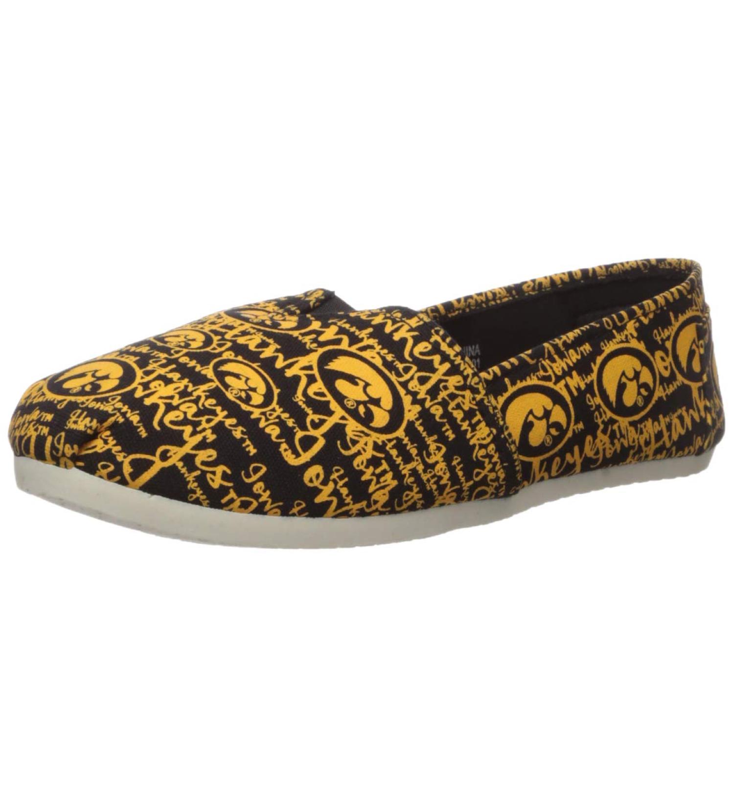 FOCO NCAA Iowa Hawkeyes Women's Canvas Slip On Shoes - Size Medium/7-8, Team Color - Buy Online on SooperMarket.com