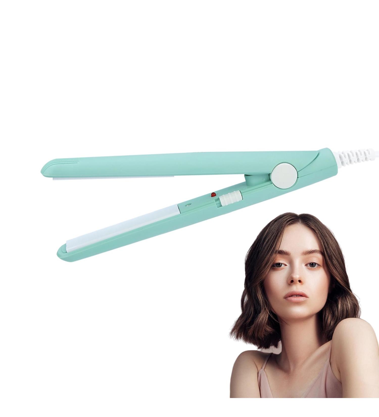 2 in 1 Mini Straightening Iron & Curling Tool - Ceramic Tourmaline Flat Iron for Effortless Hair Styling | Shop Now - Buy Online on SooperMarket.com