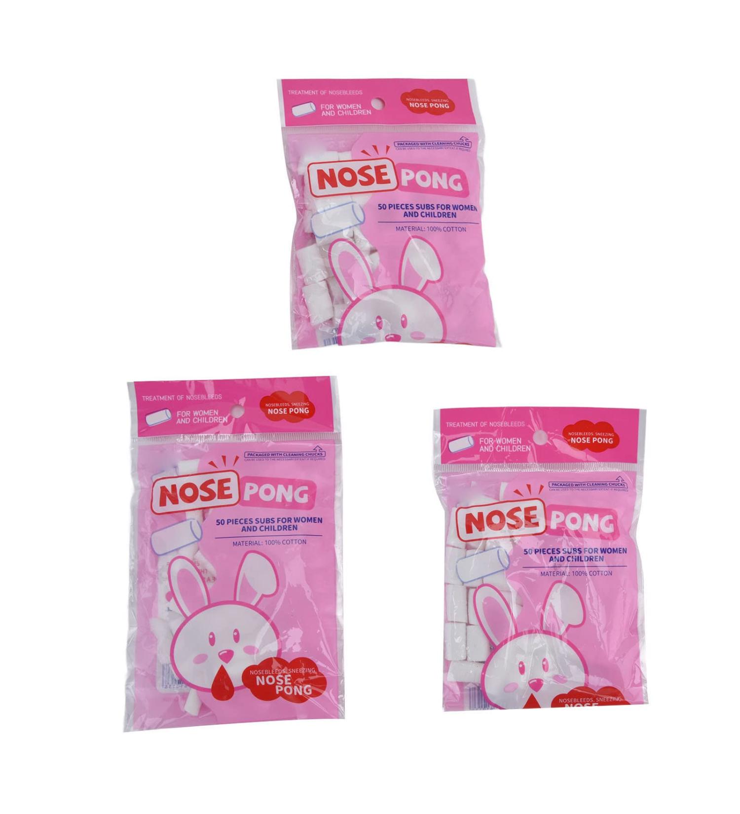 Nose Cotton Rolls - 3 Sizes Nosebleed Plugs for Quick Relief | Easy Use for Adults & Kids | Home First Aid Solution - Buy Online on SooperMarket.com