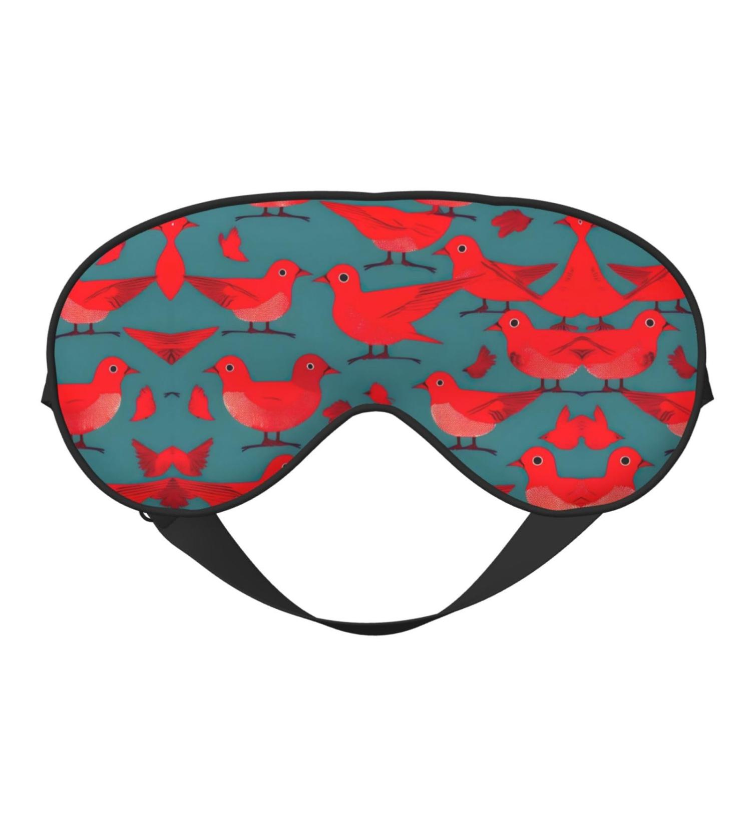 SSIMOO Red Birds Wild Eye Mask - Breathable Sleep Eye Patch for Women | Perfect for Travel & Relaxation - Buy Online on SooperMarket.com