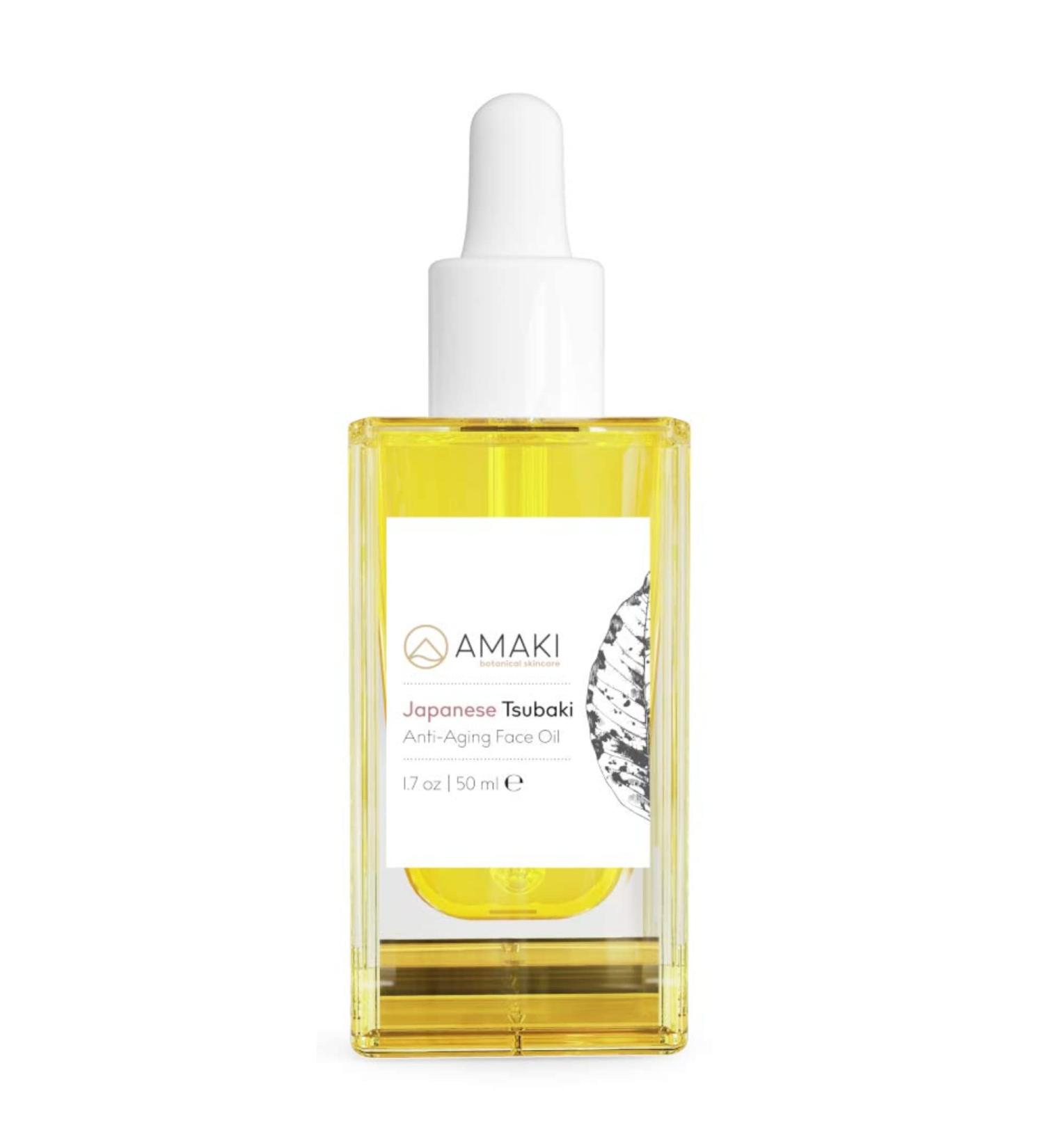 Amaki Japanese Tsubaki Oil: Face Moisturizer for Women - Anti Aging, Hydrating, Gua Sha Oil - 50ml - Buy Online on SooperMarket.com