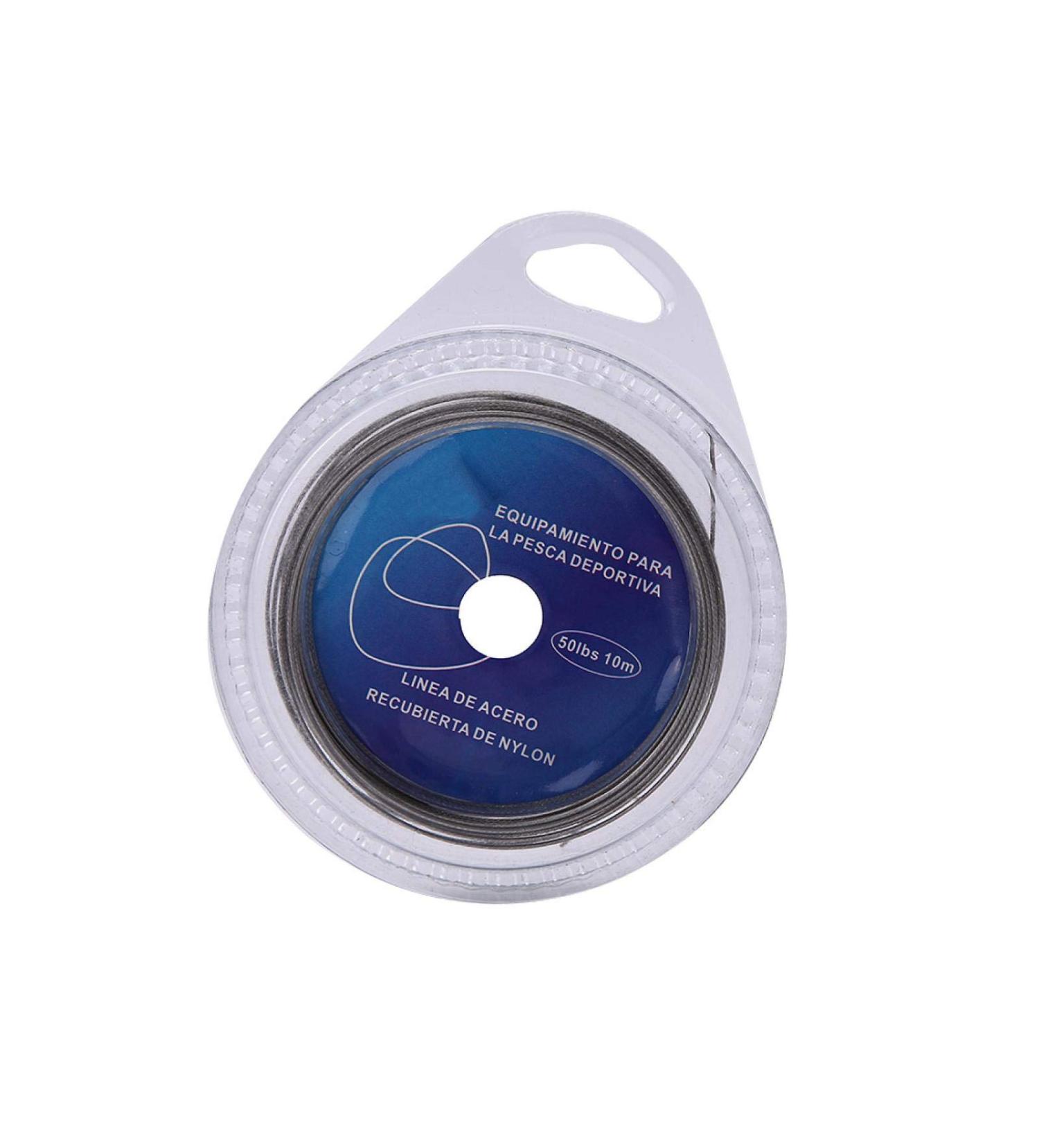 High-Strength Steel Leader & Wire Trace - 10m 7x7 Braided Fishing Wire (50 lbs) - Durable Plastic Coated for Sea Fishing - Buy Online on SooperMarket.com