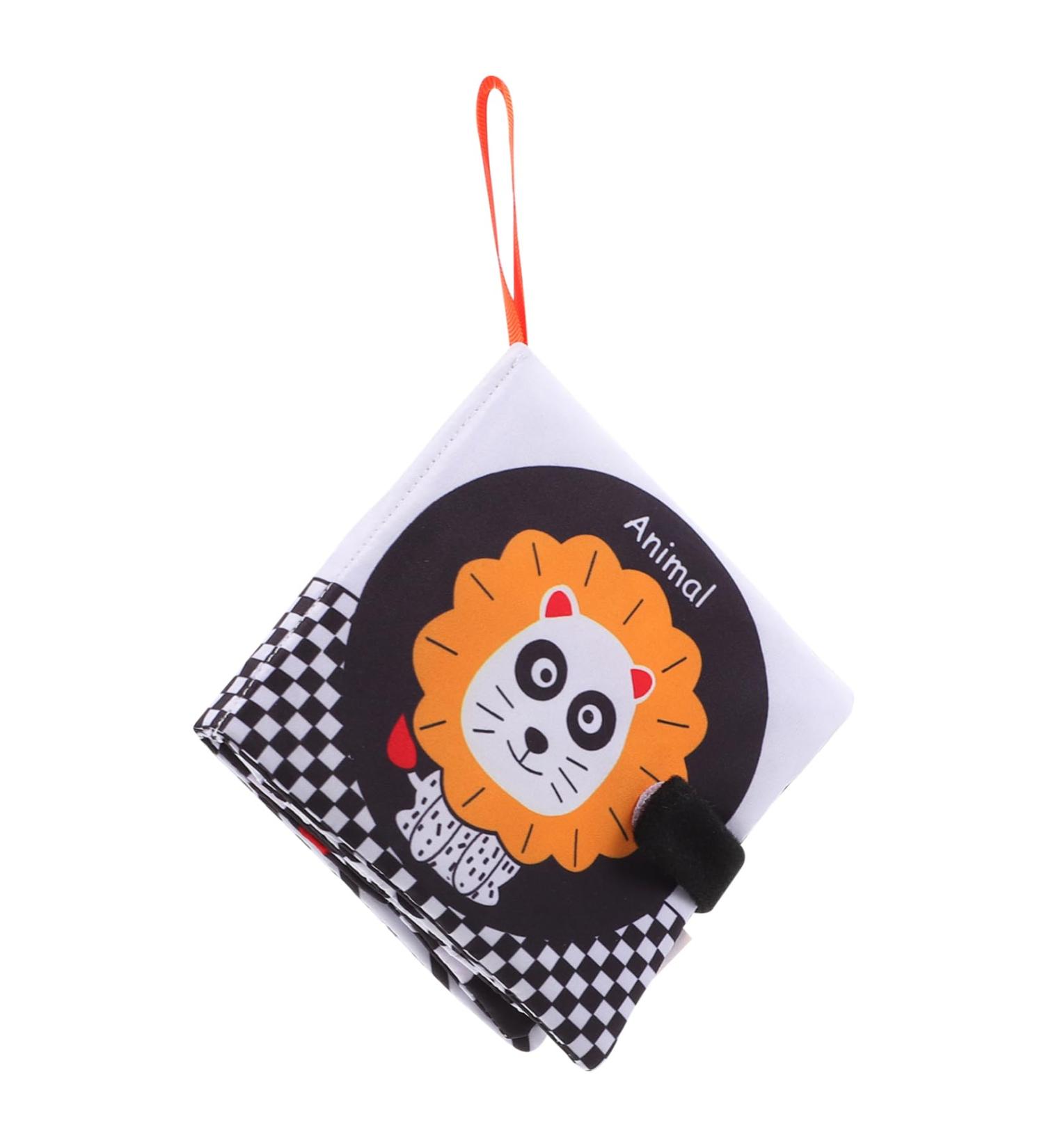 Ibasenice 4-Piece Fabric Book Set | Soft Black & White Learning Toys for Babies & Toddlers | Peach Skin Baby Books - Buy Online on SooperMarket.com
