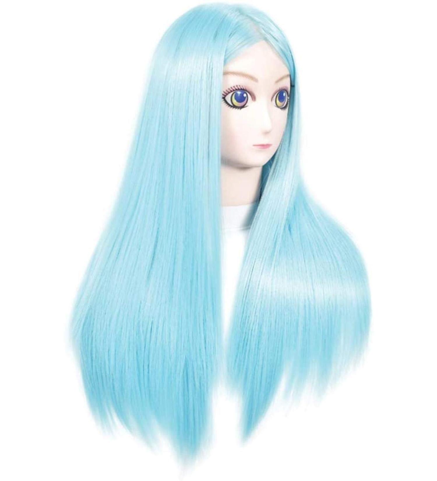 Adjustable Female Tailor Puppet Head | High-Temperature Silk Hair Styling Model for Barber Shops & Training - Buy Online on SooperMarket.com