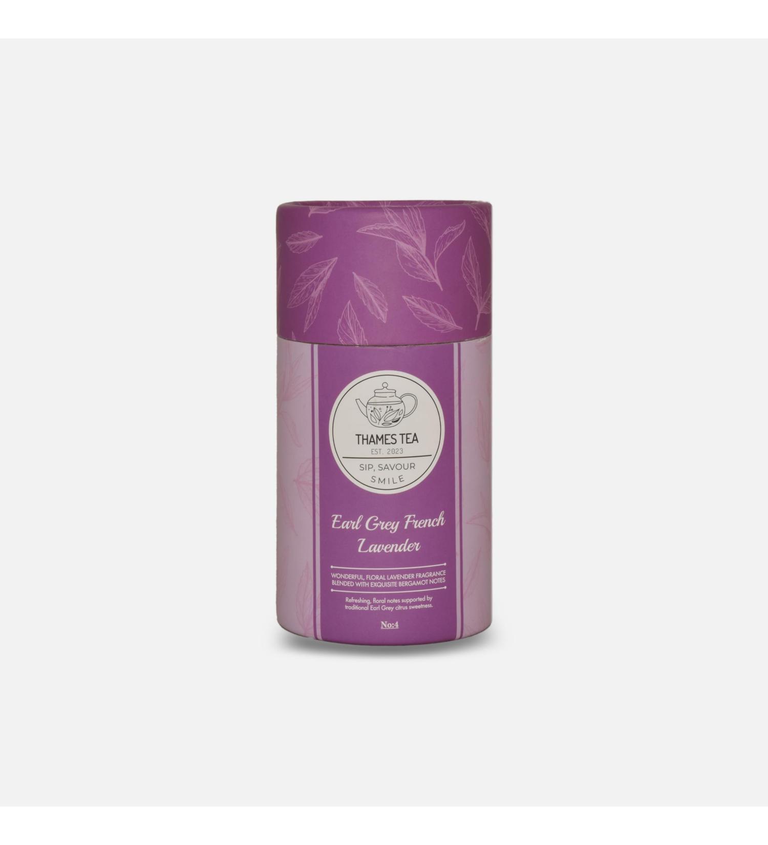 Thames Tea Tubebox - Premium Flavoured Loose Leaf Tea | Earl Grey French Lavender | Herbal Fruit Infusion | Luxury British Tea Experience - Buy Online on SooperMarket.com