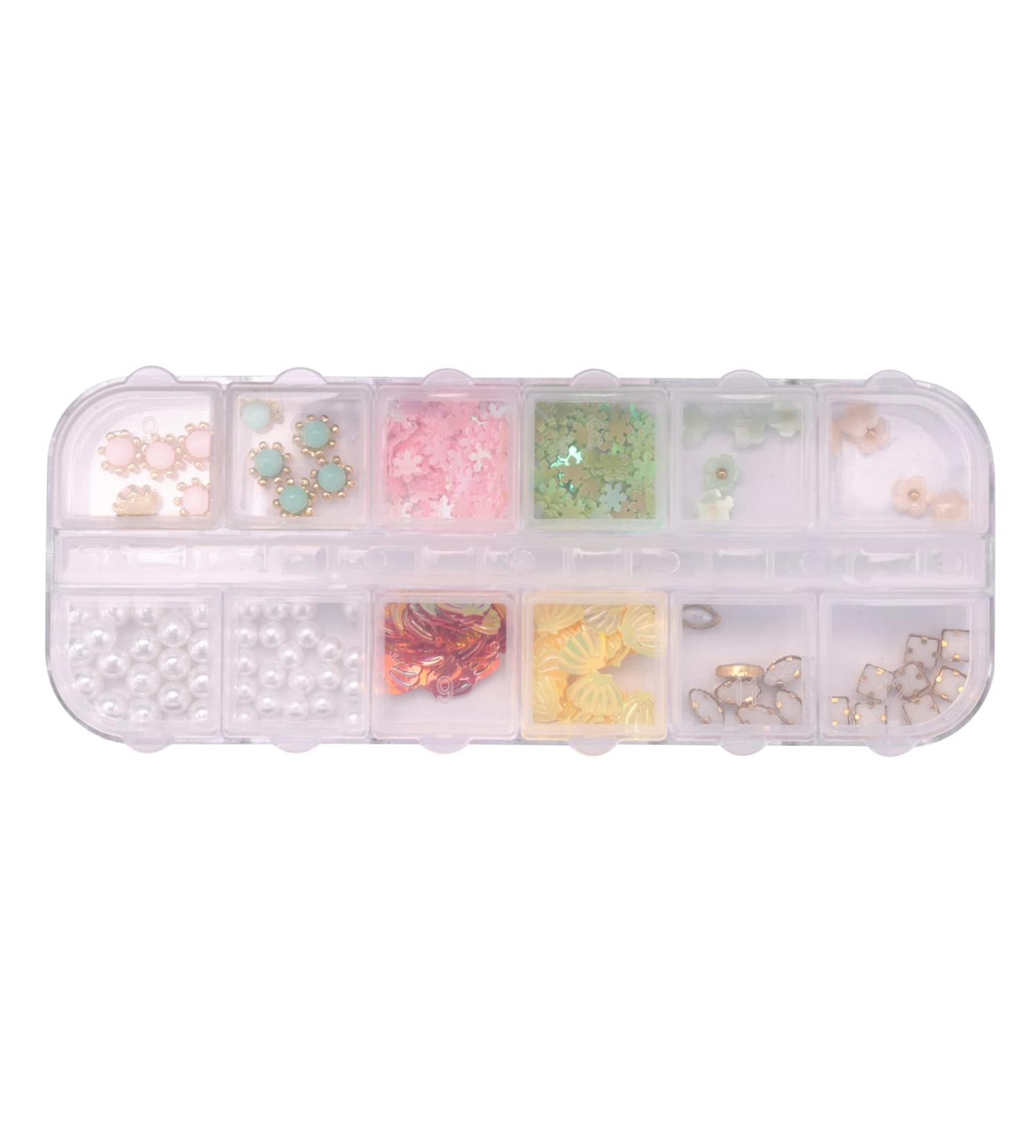 Lanlousy 3D Shape New Nail Clear Nail Pearl Diy Nail Art Decorations Rhinestone Manicure Tools 13# - Buy Online on SooperMarket.com