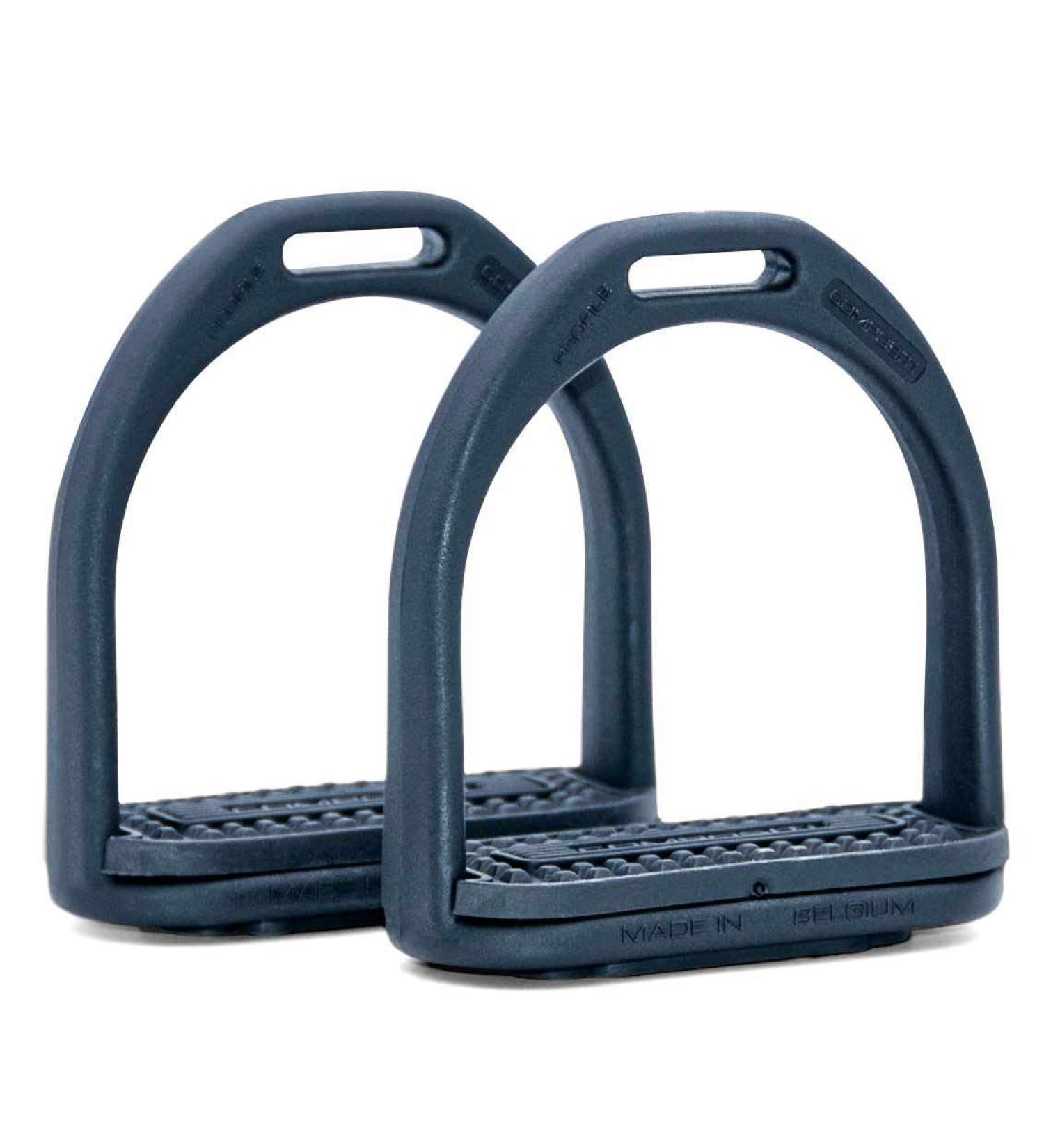 Compositi Amka Plastic Stirrup Profiles for Children & Adolescents - Shock Absorbing Moisture-Resistant Black Elastomer Insert | International Shipping - Buy Online on SooperMarket.com