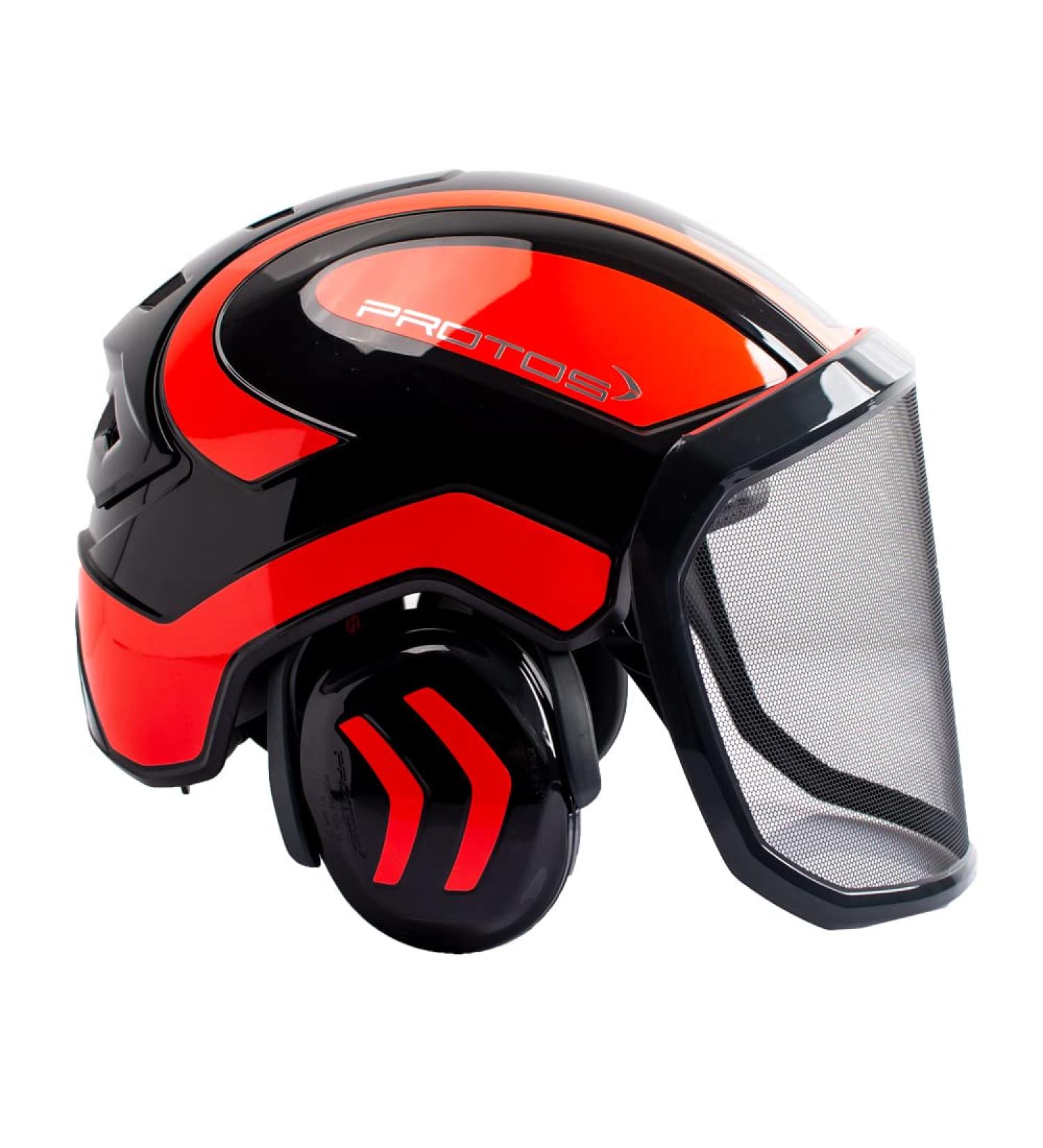 Protos Integral ARBORIST Helmet - Black and Neon Red - Buy Online on SooperMarket.com