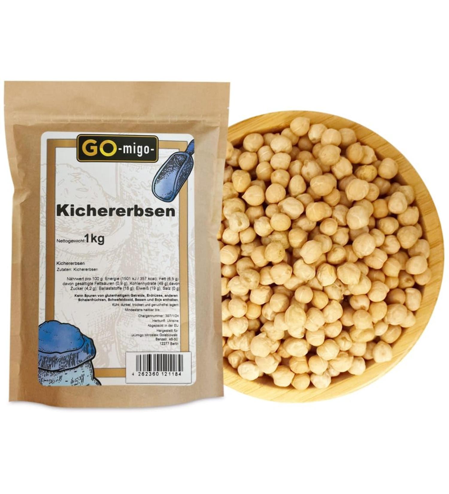Premium Quality 1kg Dried Chickpeas - International Shipping Available | Buy Organic Legumes Online - Buy Online on SooperMarket.com