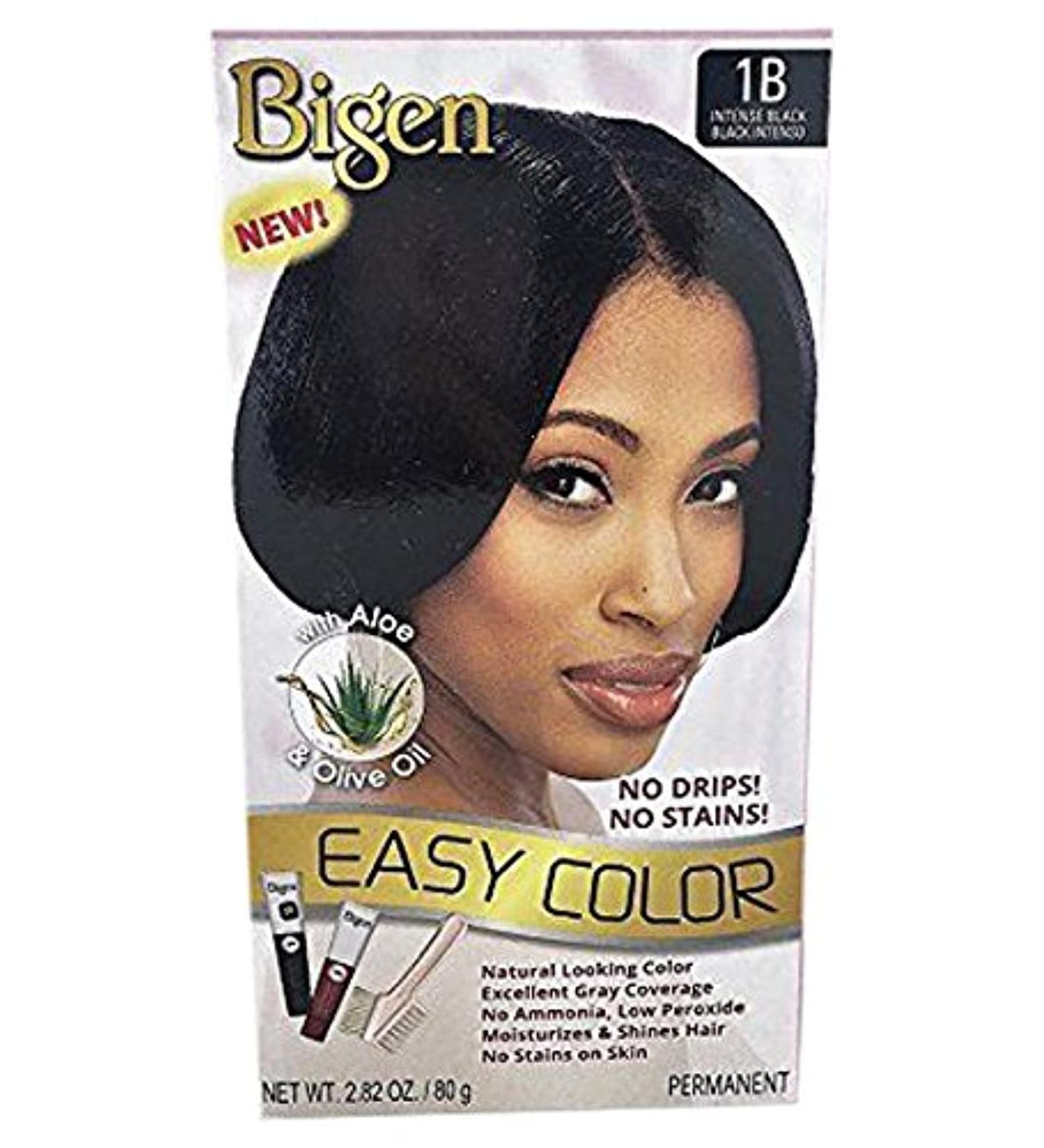 Bigen Easy Color Permanent Hair Dye with Aloe & Olive Oil - Intense Black 2.82 Oz | International Shipping Available - Buy Online on SooperMarket.com