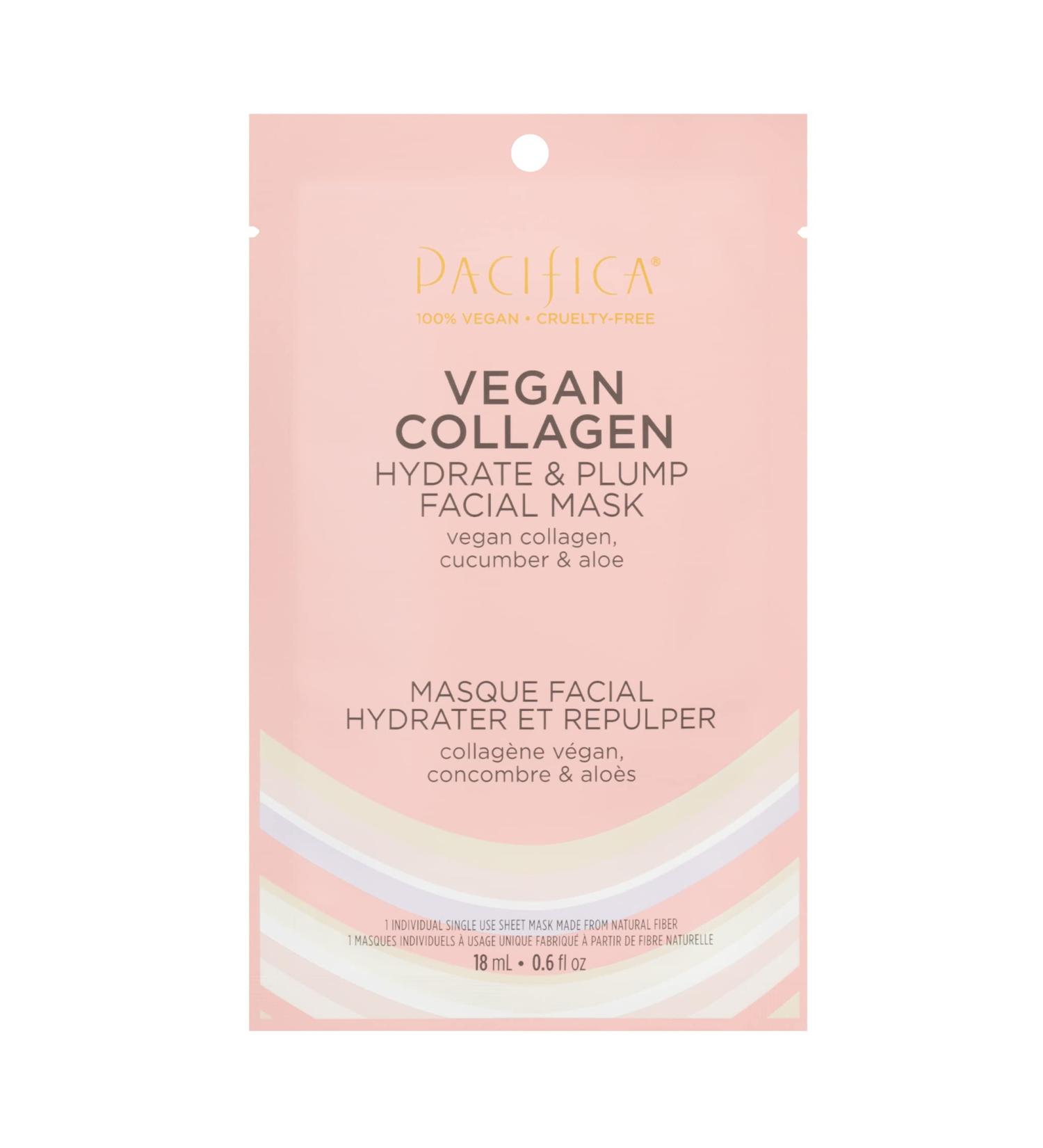 Pacifica Beauty Vegan Collagen Hydrate & Plump Face Mask Set - Skincare for Moisturized, Dewy Skin with Cucumber & Aloe - Ideal for Dry & Aging Skin - 1 Pack - Buy Online on SooperMarket.com