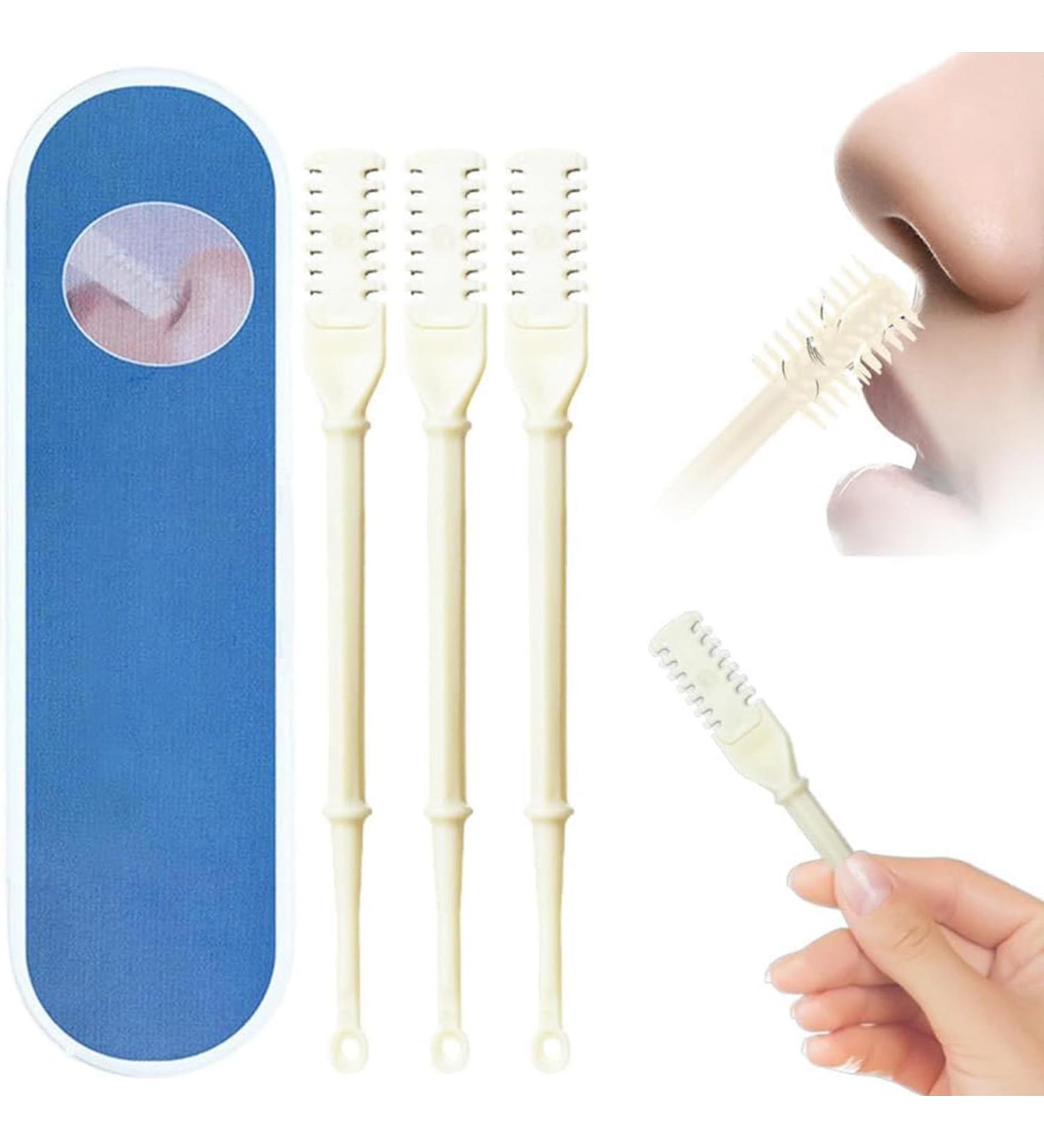 2-in-1 Nasal Hair Cutter | Upgraded Manual Nose Hair Trimmer | 360 Rotating Nose Hair Trimmer for Men & Women | Double-Sided Nose Hair Knife - A-white - Buy Online on SooperMarket.com