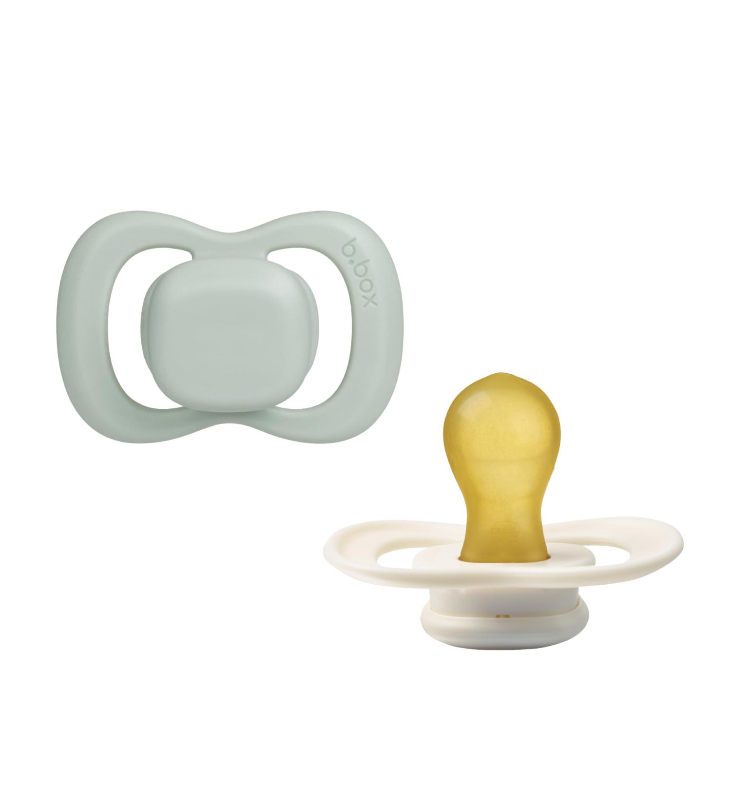 b.box Baby Pacifier Size 2 (Pack of 2) | Natural Rubber Latex | Round Teat | Keeps Clean | Ideal for 6+ Months - Shop Now! - Buy Online on SooperMarket.com