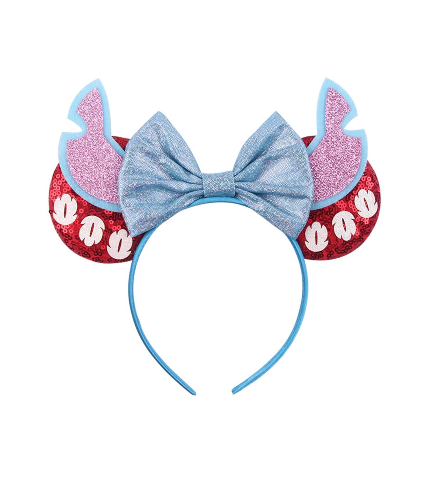 Yunmoxiao Mouse Ears Bow Headbands Shiny Bows Glitter Party Decoration Cosplay Costume for Kids Girls Women Princess Party Decorations Cosplay (Pink) - Buy Online on SooperMarket.com