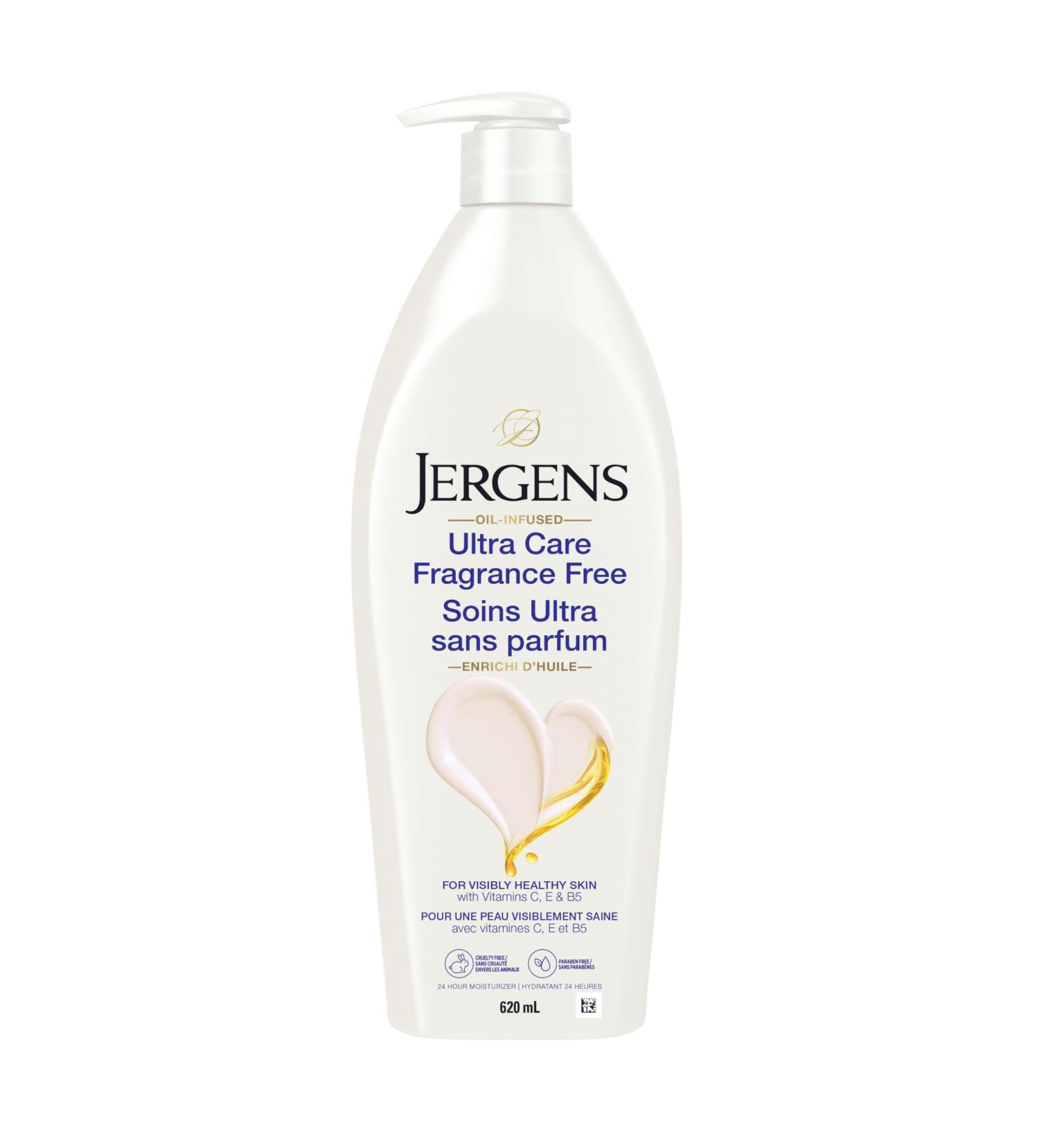 Jergens Ultra Care Fragrance Free Oil-Infused Moisturizer & Body Lotion for Extra-Dry Skin (620 Ml) 620 ml (Pack of 1) 620mL - Buy Online on SooperMarket.com