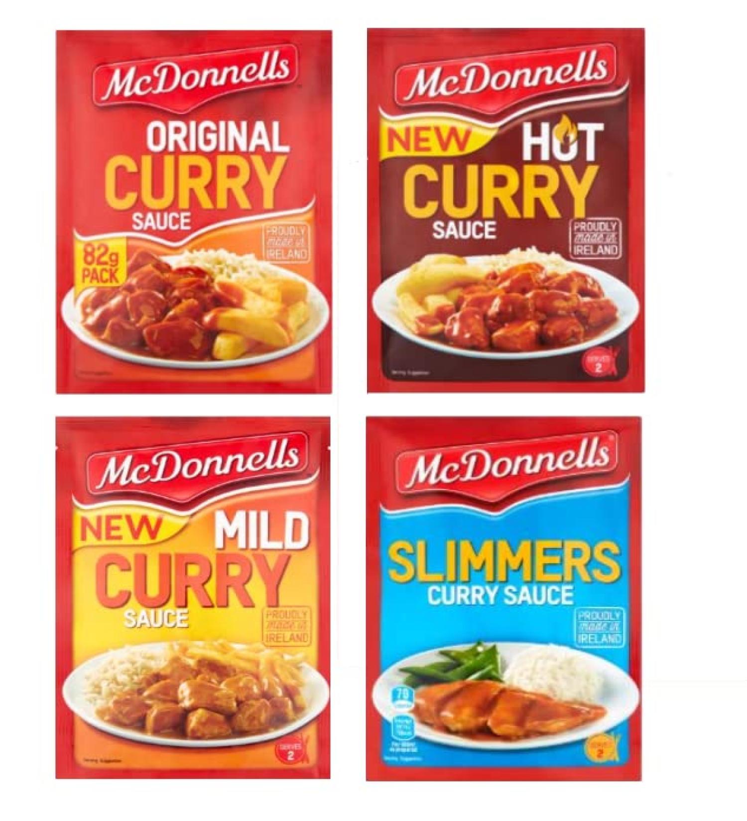 McDonnells Curry Sauce Multipack (Original Mild Hot Slimmer) - 12 Pack