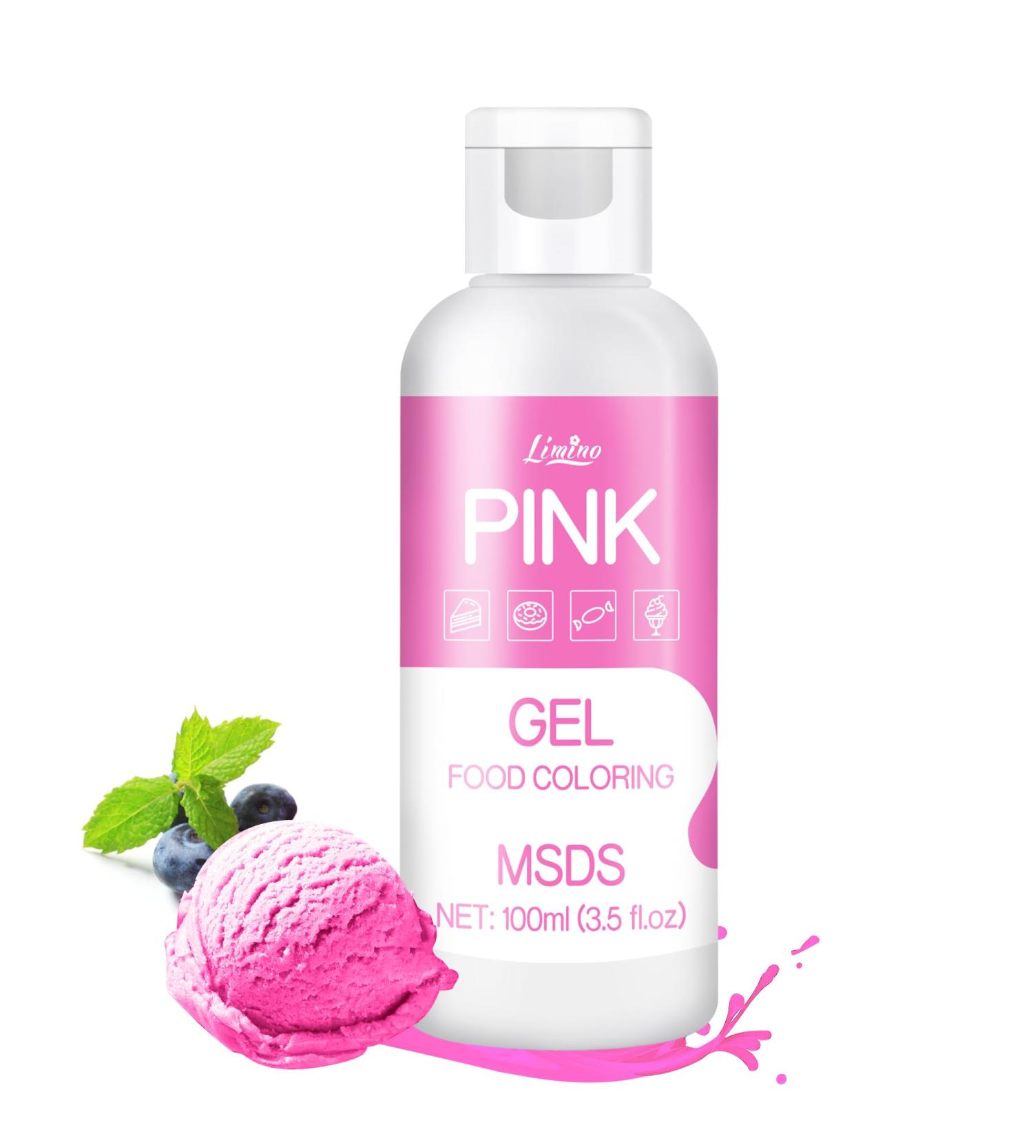 Buy Pink Food Color Gel - 100ml Sugar-Free Concentrated Gel for Cakes Baking Macarons and DIY Projects - International Shipping Available - Buy Online on SooperMarket.com