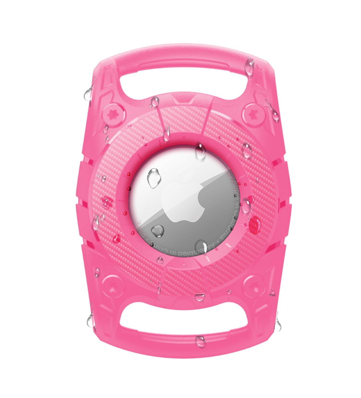 Waterproof Airtag Case for Dogs - OneOnta Pink Airtag Dog Collar & Trailer - Apple Airtag Dog Accessories (2.5cm Width) - Buy Online on SooperMarket.com