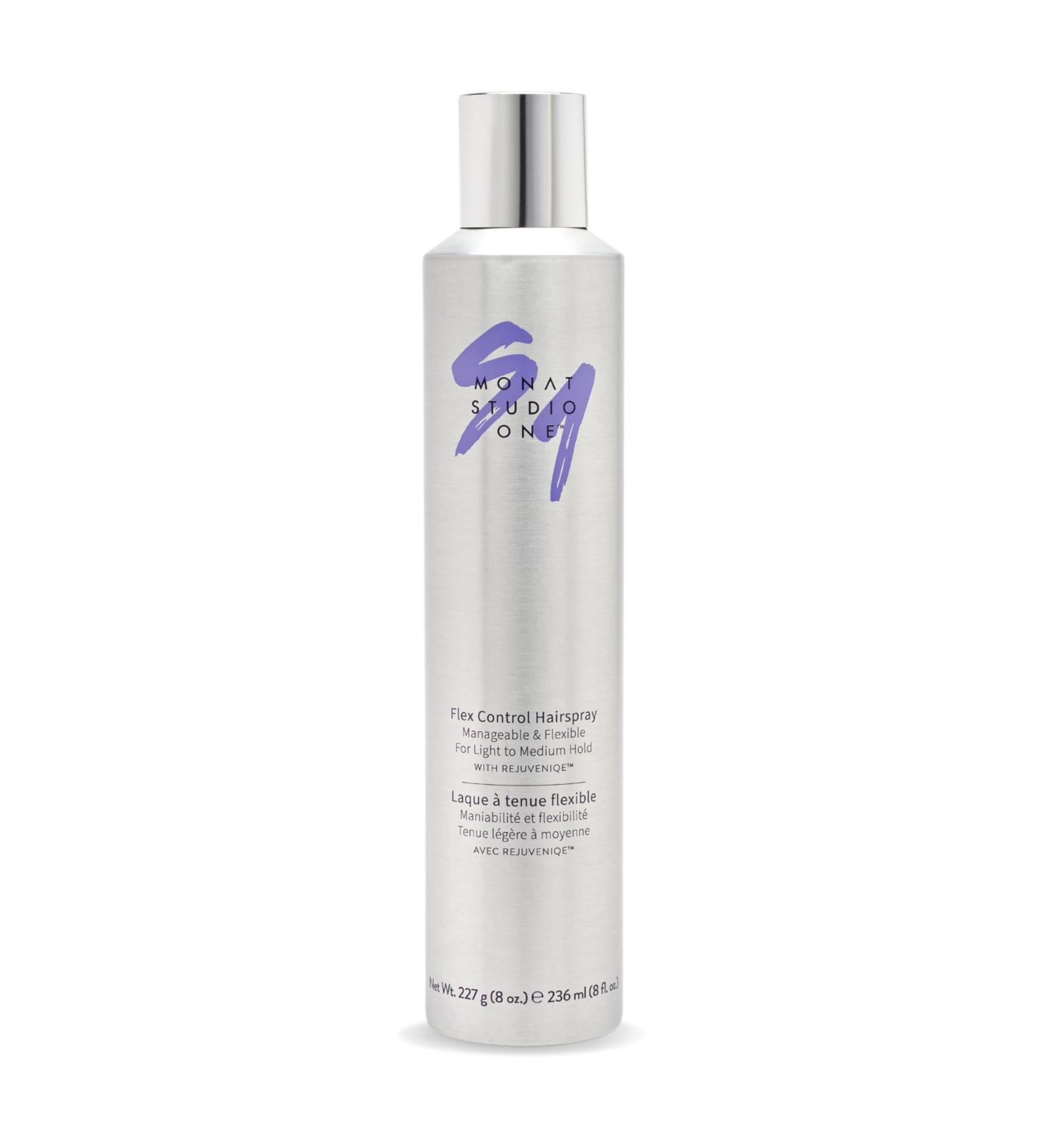 MONAT Studio One Flex Control Hairspray Light to Medium Buildable Hold Infused with REJUVENIQE Can be Used on Colored Hair Fresh Smelling Scent Style Memory for Humid Weather - Buy Online on SooperMarket.com