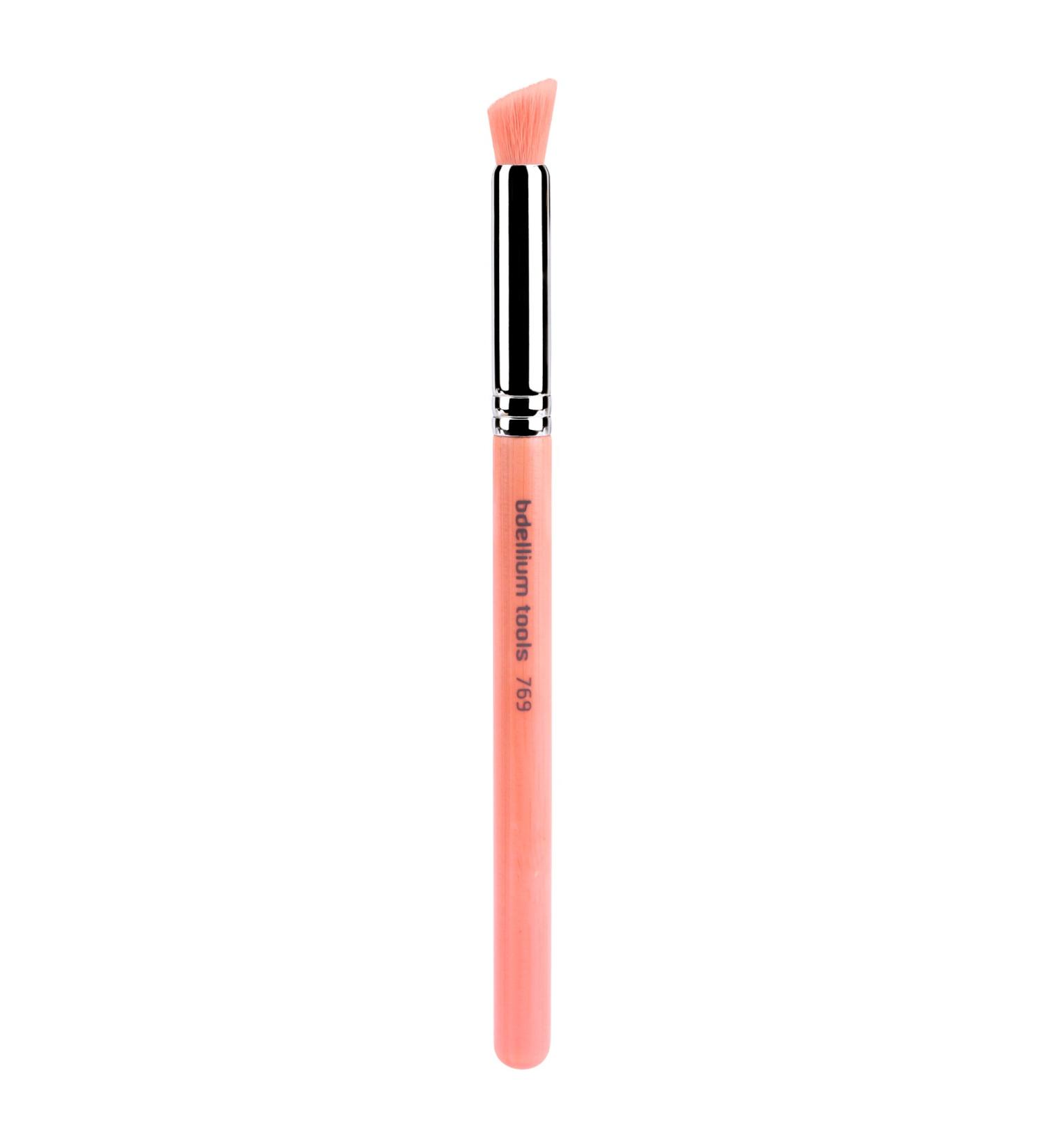 Bdellium Tools Pink Bambu 769 Angled Contour Brush - Professional Makeup Brush with Soft Synthetic Fibers for Perfect Contouring - 1pc International Shipping Available - Buy Online on SooperMarket.com