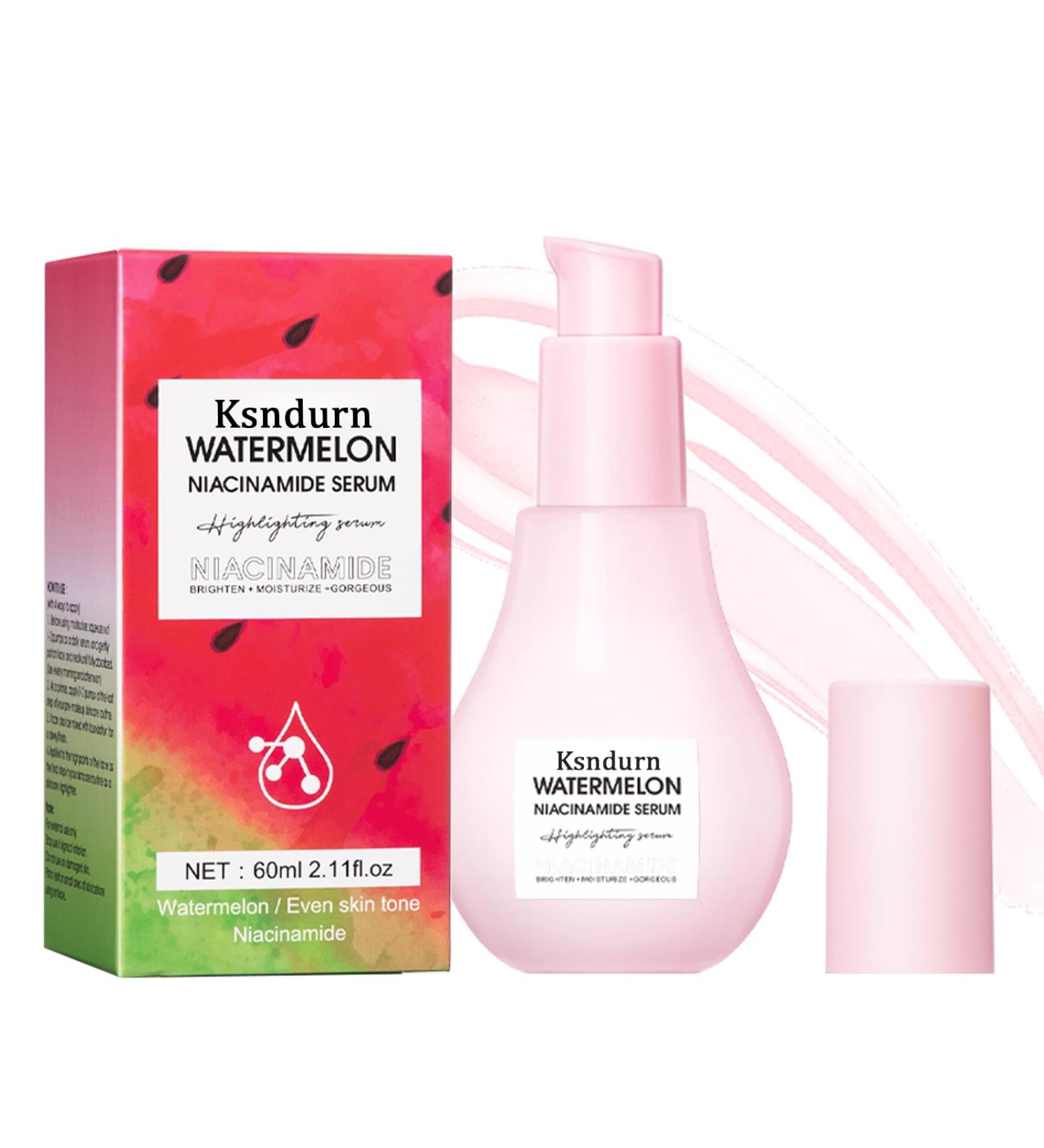 Watermelon Glow Moisturize Serum Ksndurn Watermelon Facial Essence - Lightweight Facial Serum & Priming Liquid Highlighter (60ml) - Buy Online on SooperMarket.com