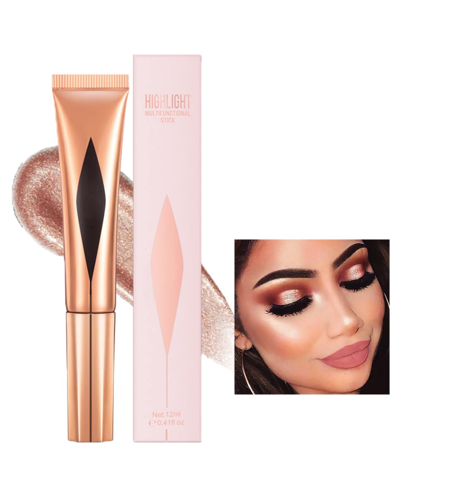 Tongyend Liquid Highlight Beauty Wand Blush Stick Cream Contour Stick and Highlighter with Cushion Applicator Long Lasting Face Blush Illuminator Makeup Stick Liquid Bronzer Super Silky(Highlight 04) Highlight 04 10 g (Pack of 1) - Buy Online on SooperMarket.com
