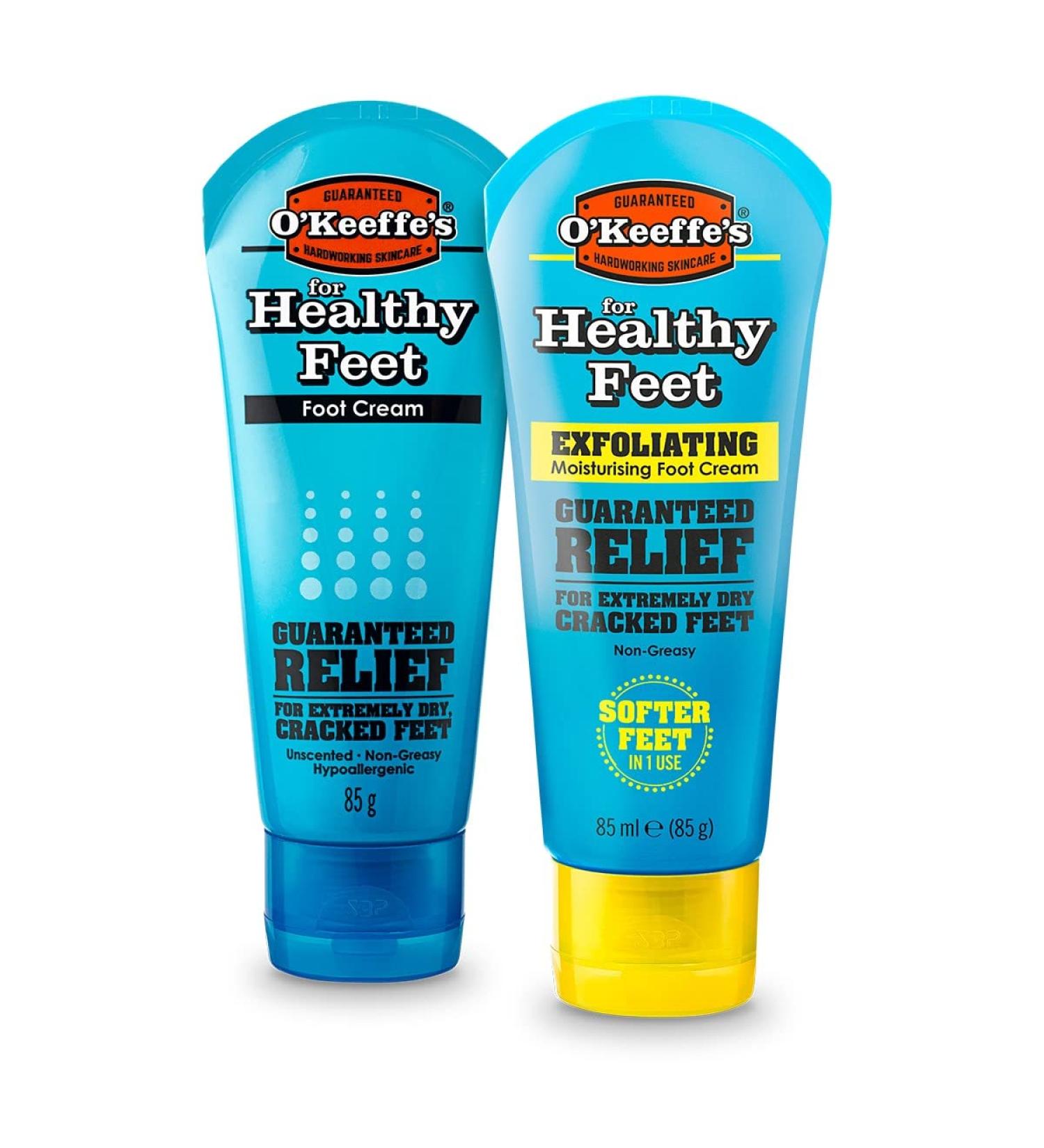 O'Keeffe's Healthy Feet Peeling & Twin Pack - 80 ml + 85 g | Best Moisturizer for Dry Cracked Feet - International Shipping Available - Buy Online on SooperMarket.com