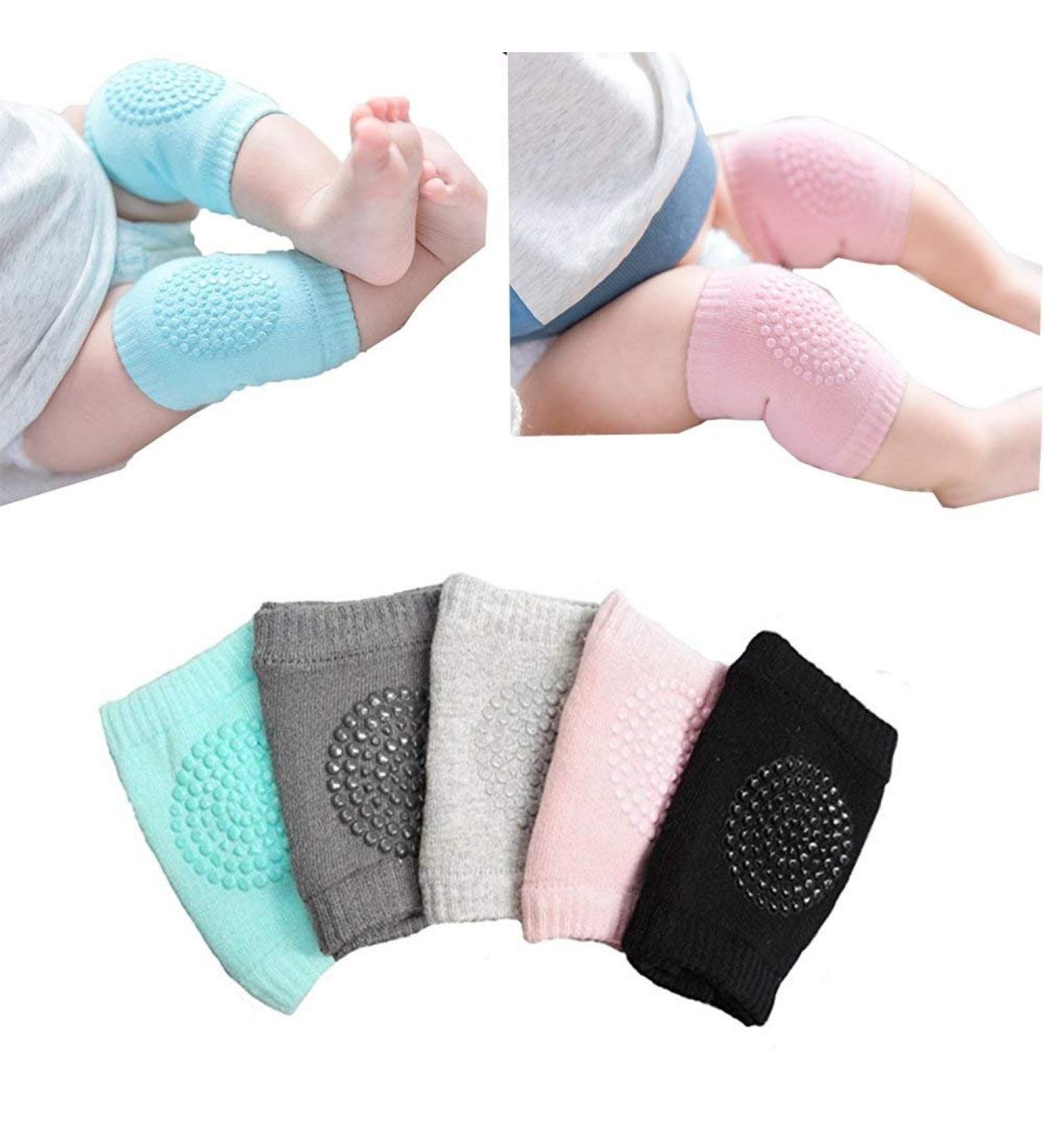Txyk Adjustable Infant Toddler Knee Elbow Pads 5 Pairs | Anti-Slip Crawling Baby Socks | Leg Warmer Safety Protector for Unisex Baby - Buy Online on SooperMarket.com