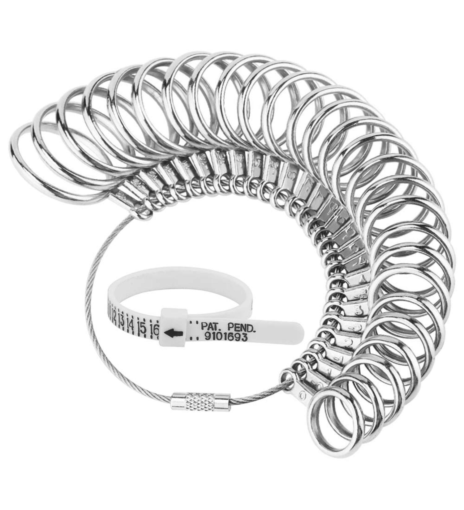 Ring Sizer Measuring Tool Set - 27 PCS Premium Ring Measurement Kit | US Ring Size 0-13 with Half Size | Includes 1 PCS Finger Ring Sizing Measure Gauge by UUBAAR - Buy Online on SooperMarket.com