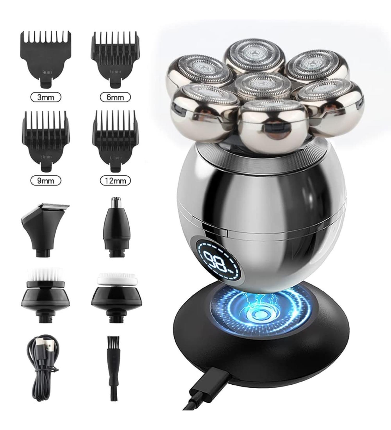 LAXED Electric Barber for Men Rechargeable Bald Head Electric 7 Floating Heads Beard Nose Clipper Hair Trimmer - Buy Online on SooperMarket.com